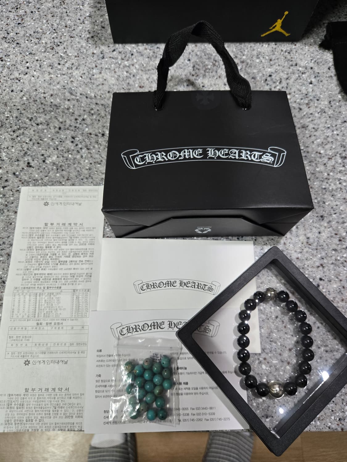 크롬하츠 비즈&터키석10mm팔찌(정품) 상품이미지1