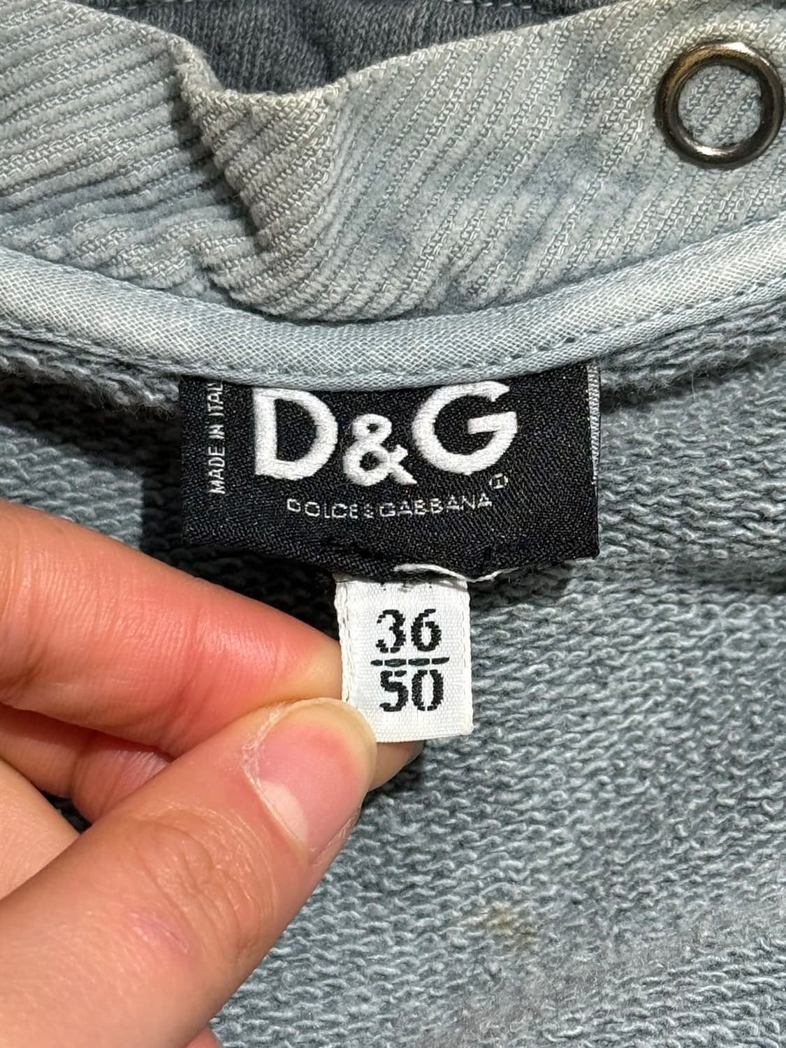 돌체앤가바나 그레이 빅 로고 후드 집업 상품이미지8