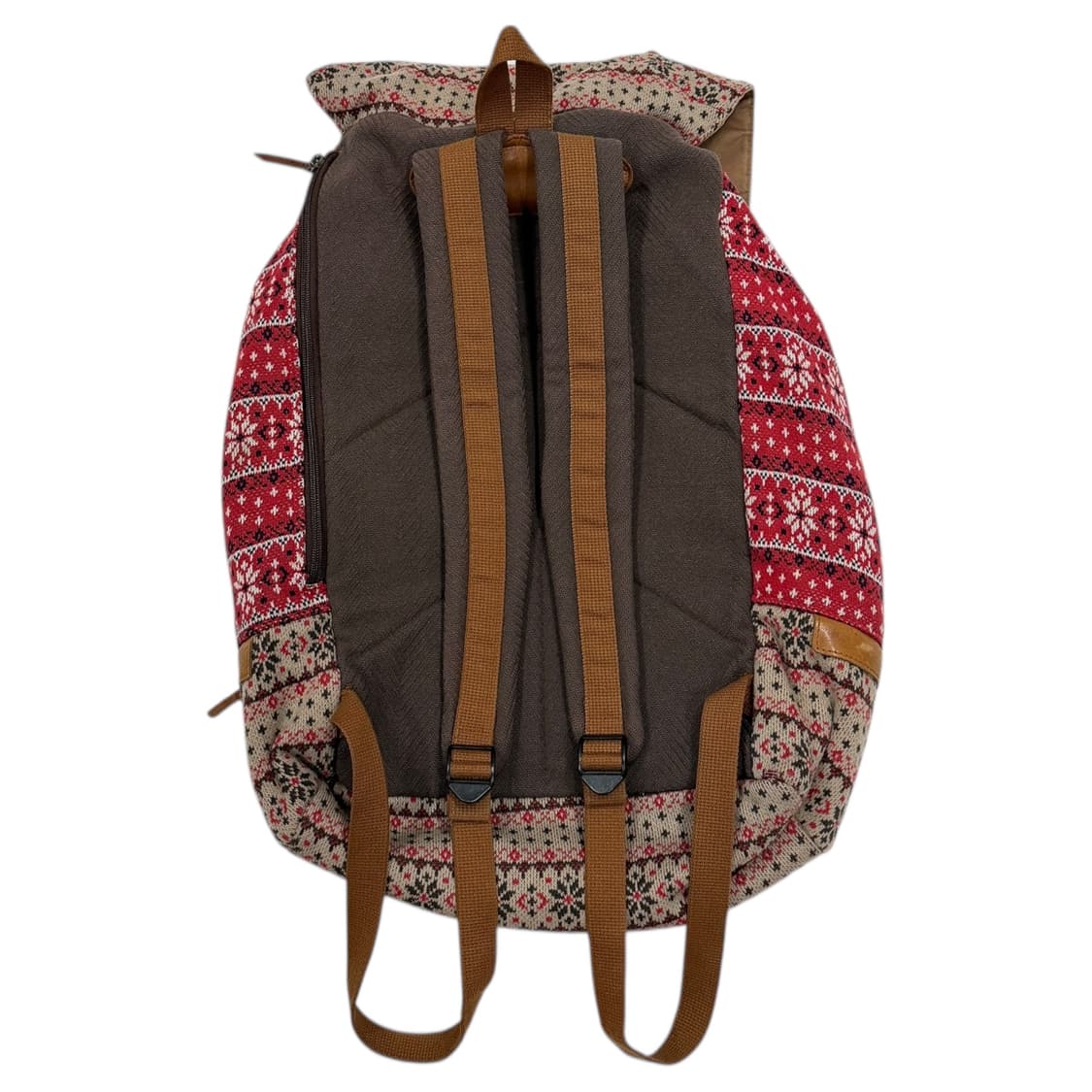 빈티지 페어아일 패턴 Y2K 포켓 복조리 백팩 가방 상품이미지3