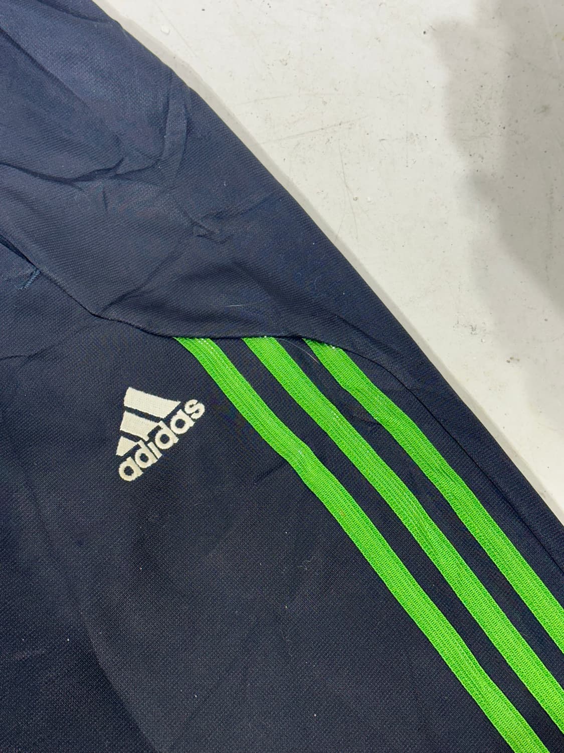 아디다스 네이비 그린 삼선 와이드 팬츠 M 상품이미지6
