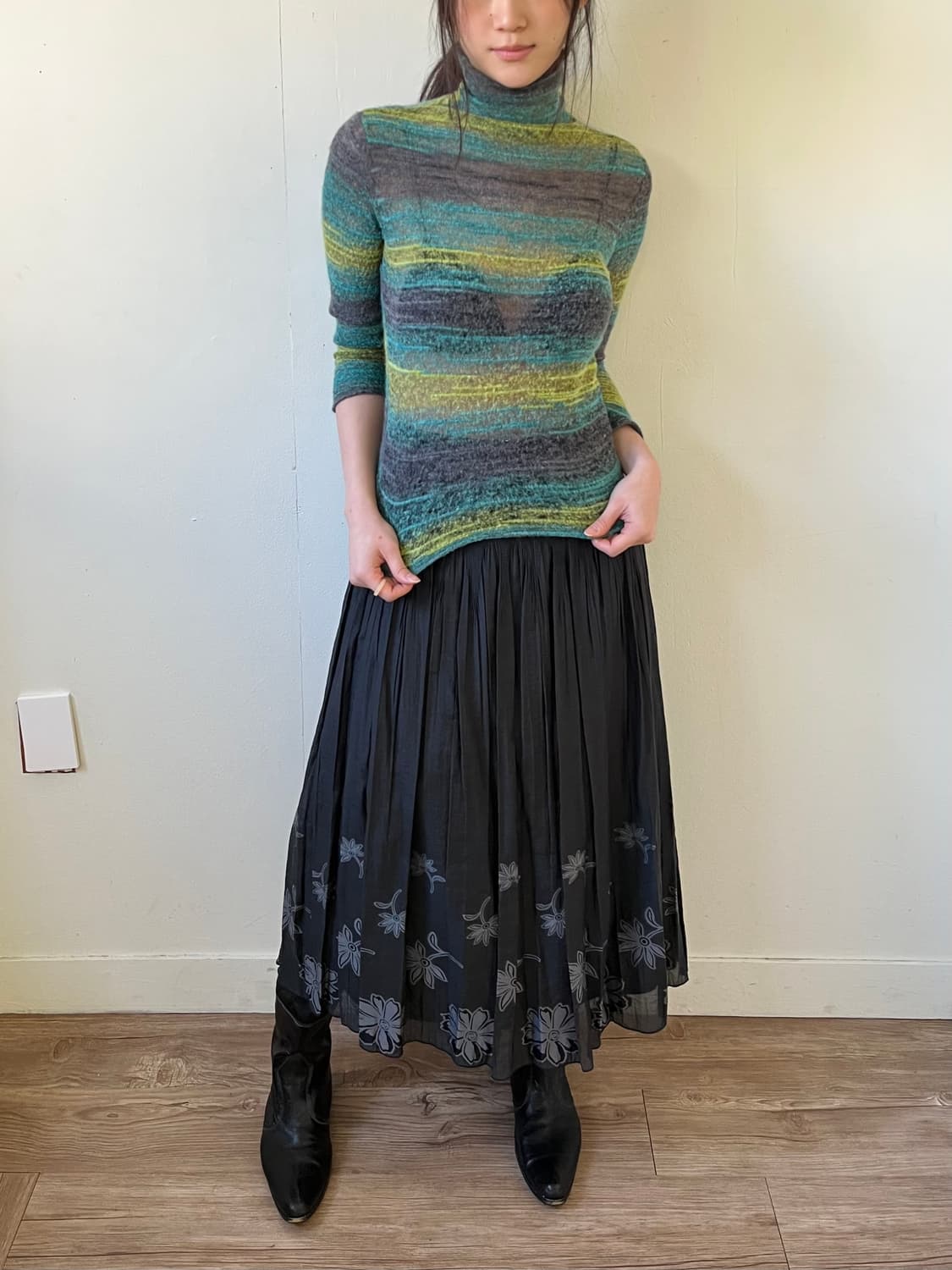 Japan vtg 플라워 스커트 상품이미지6