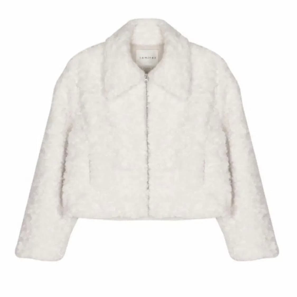 라미네즈 세미 크롭 퍼 자켓 상품이미지2