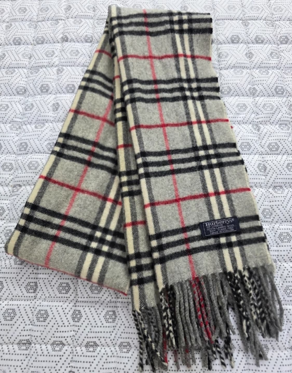 버버리 그레이 체크 램스울 머플러 상품이미지3