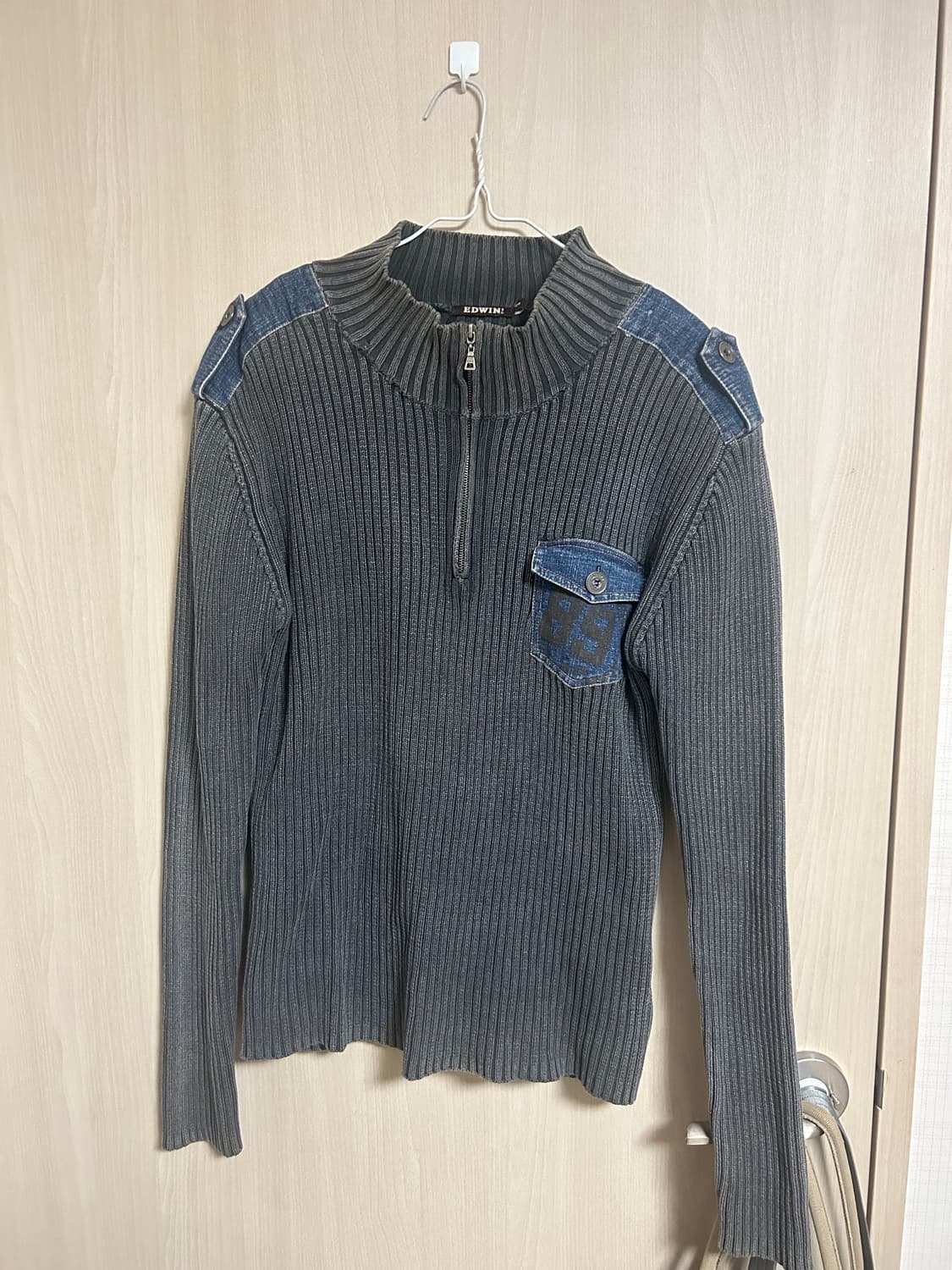 에드윈 반집업 니트 상품이미지1