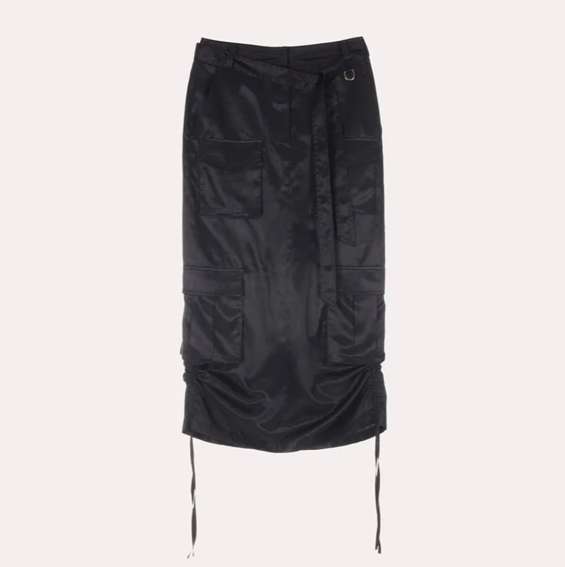 뮤제 세틴 카고 롱스커트 상품이미지4