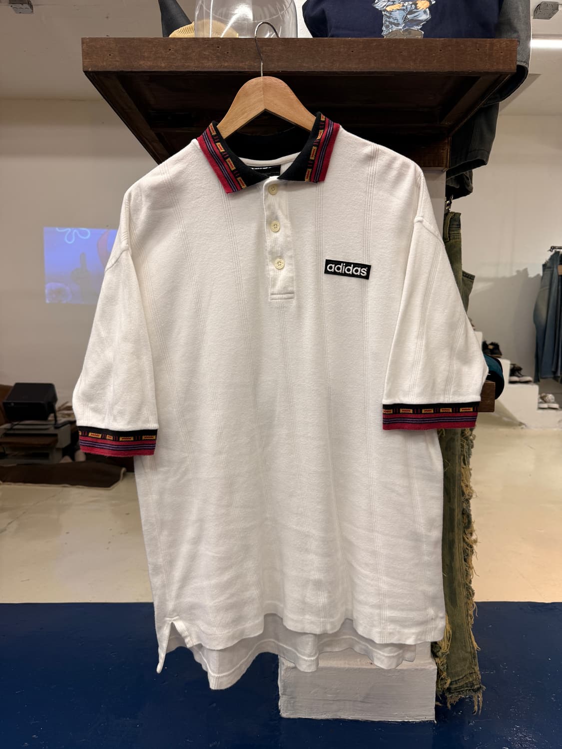 1990s Adidas 아디다스 카라 반팔티  상품이미지3