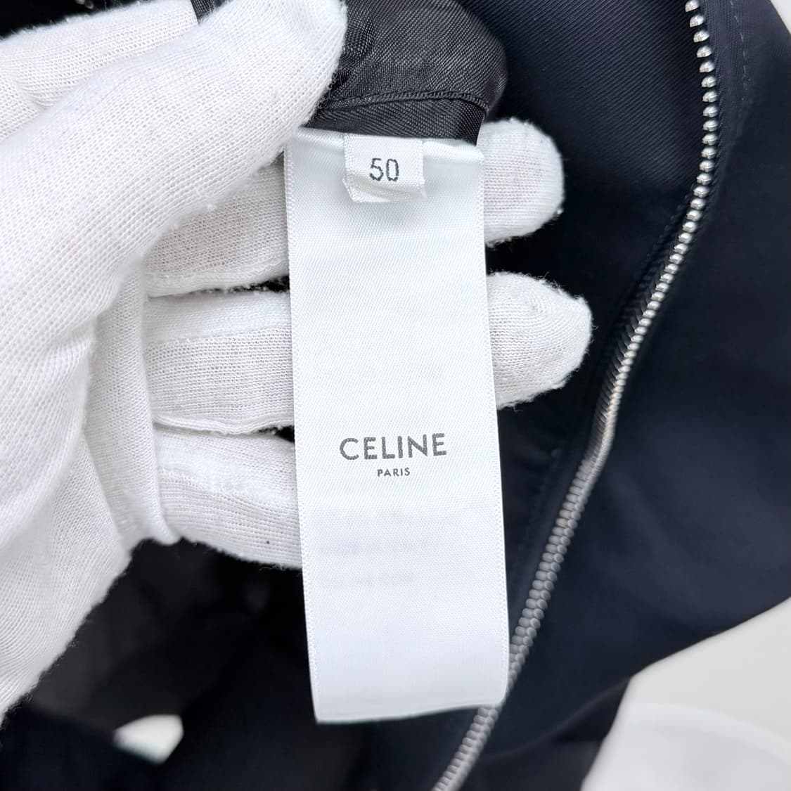 [미사용/50] 셀린느 트리오페 레이온 트윌 블루종 자켓 상품이미지7