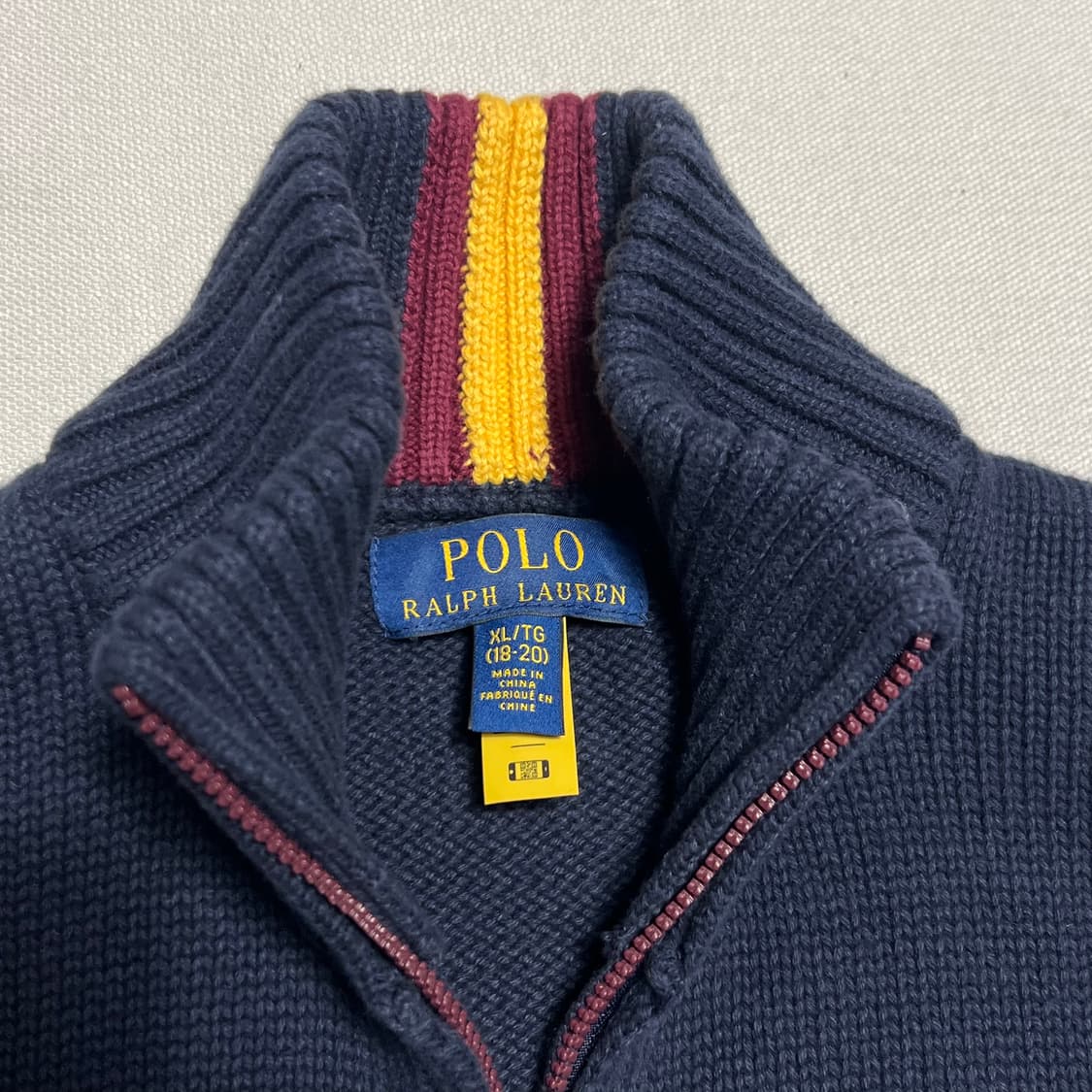 XL 폴로랄프로렌 네이비 니트 집업 상품이미지4