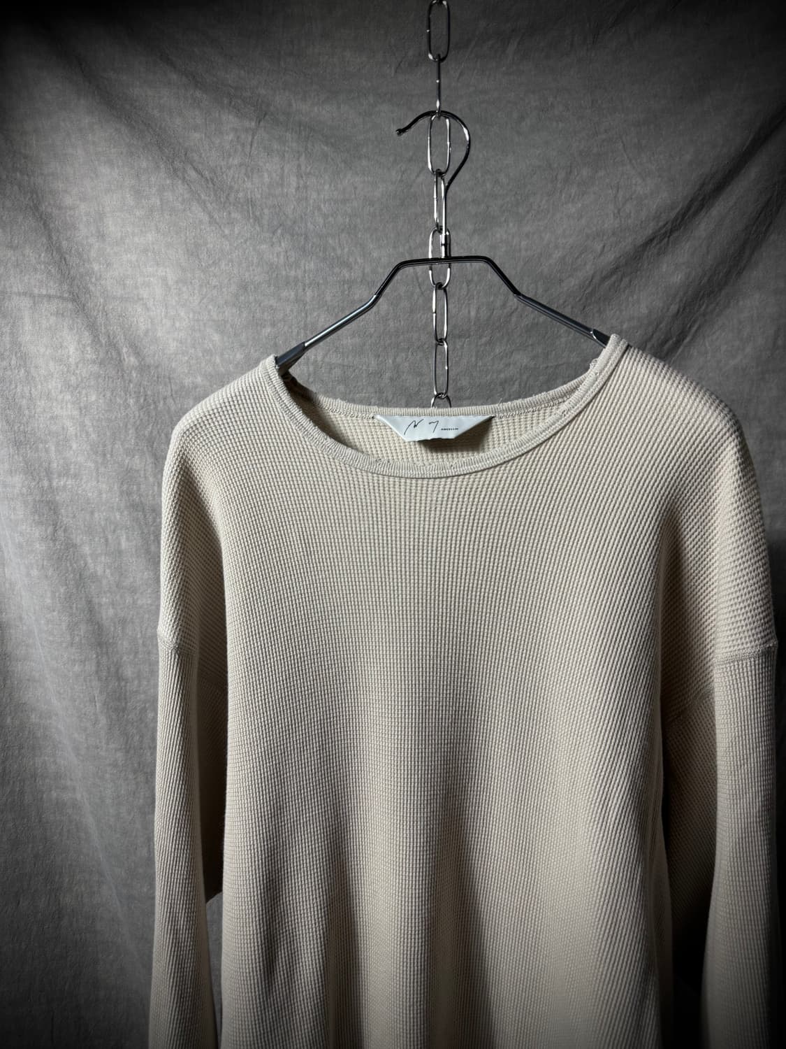 ANCELLM Distressed Waffle Knit   상품이미지2