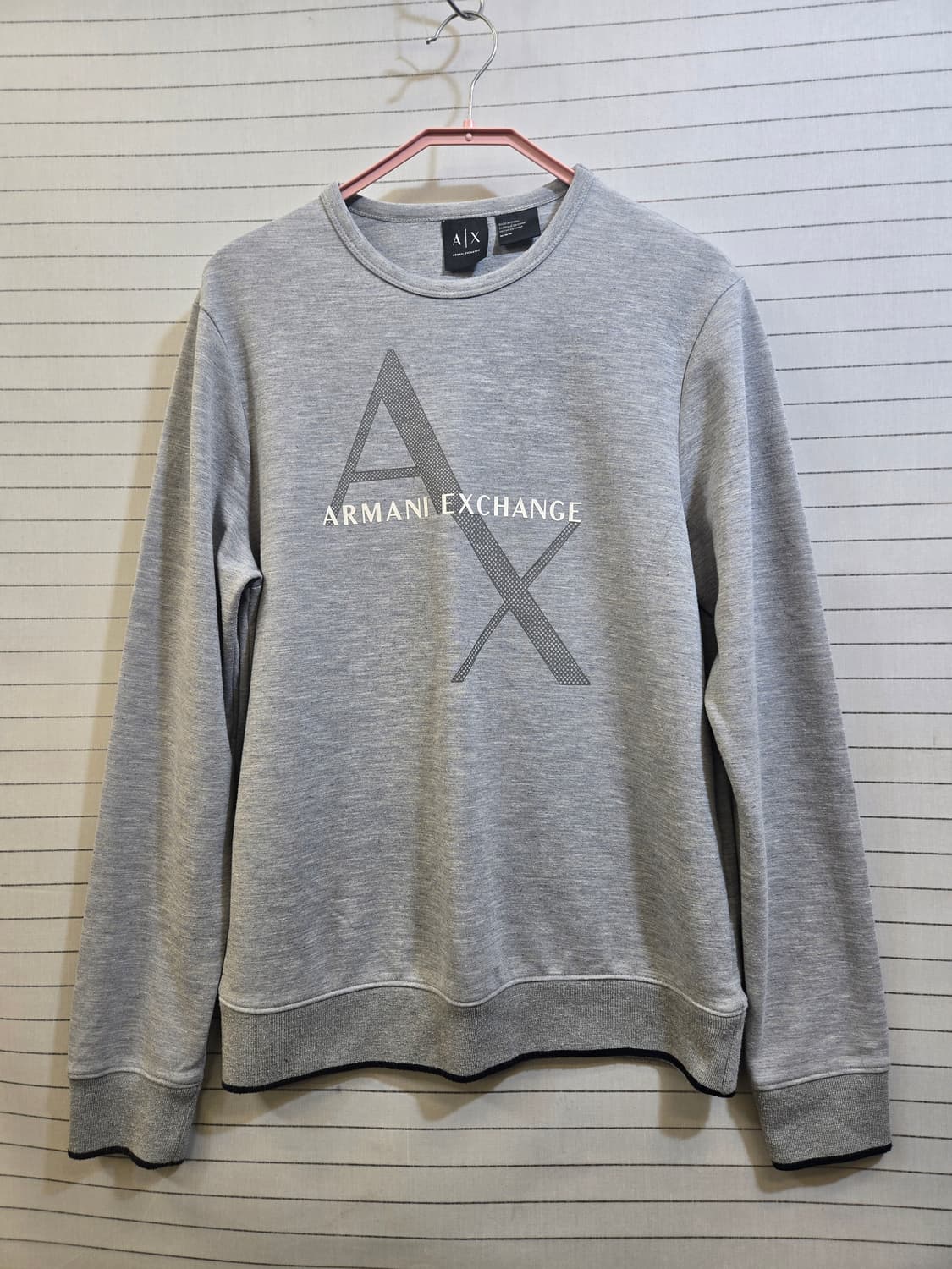 아르마니 익스체인지 맨투맨 티셔츠 회색 상품이미지1