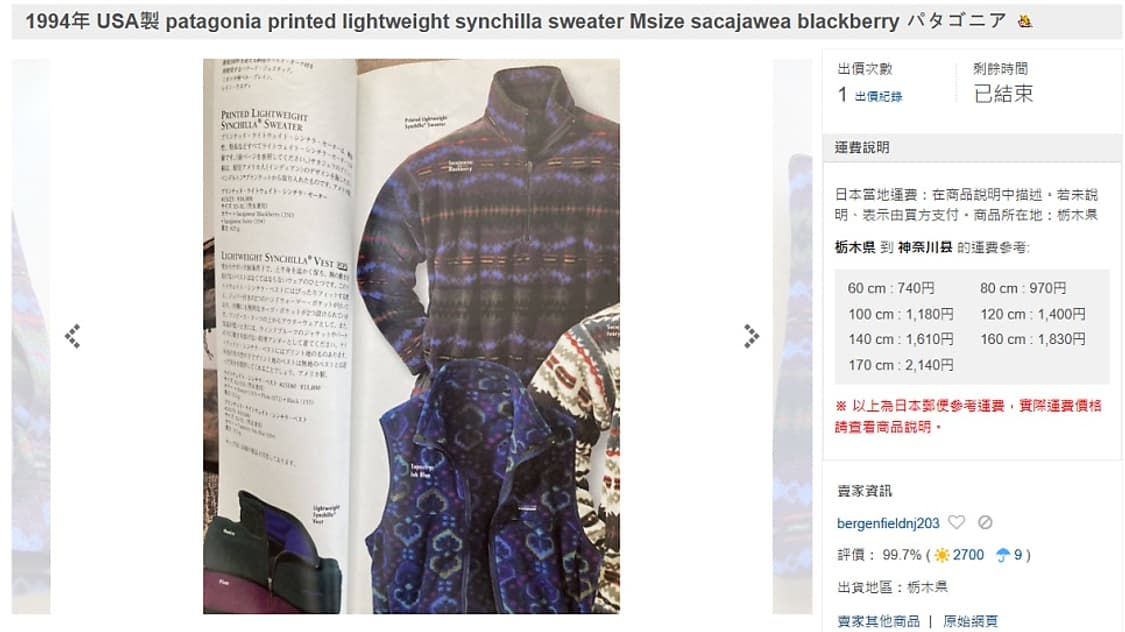 1994s 파타고니아 신칠라 새커거위아 아즈텍 L, Made in USA 상품이미지3