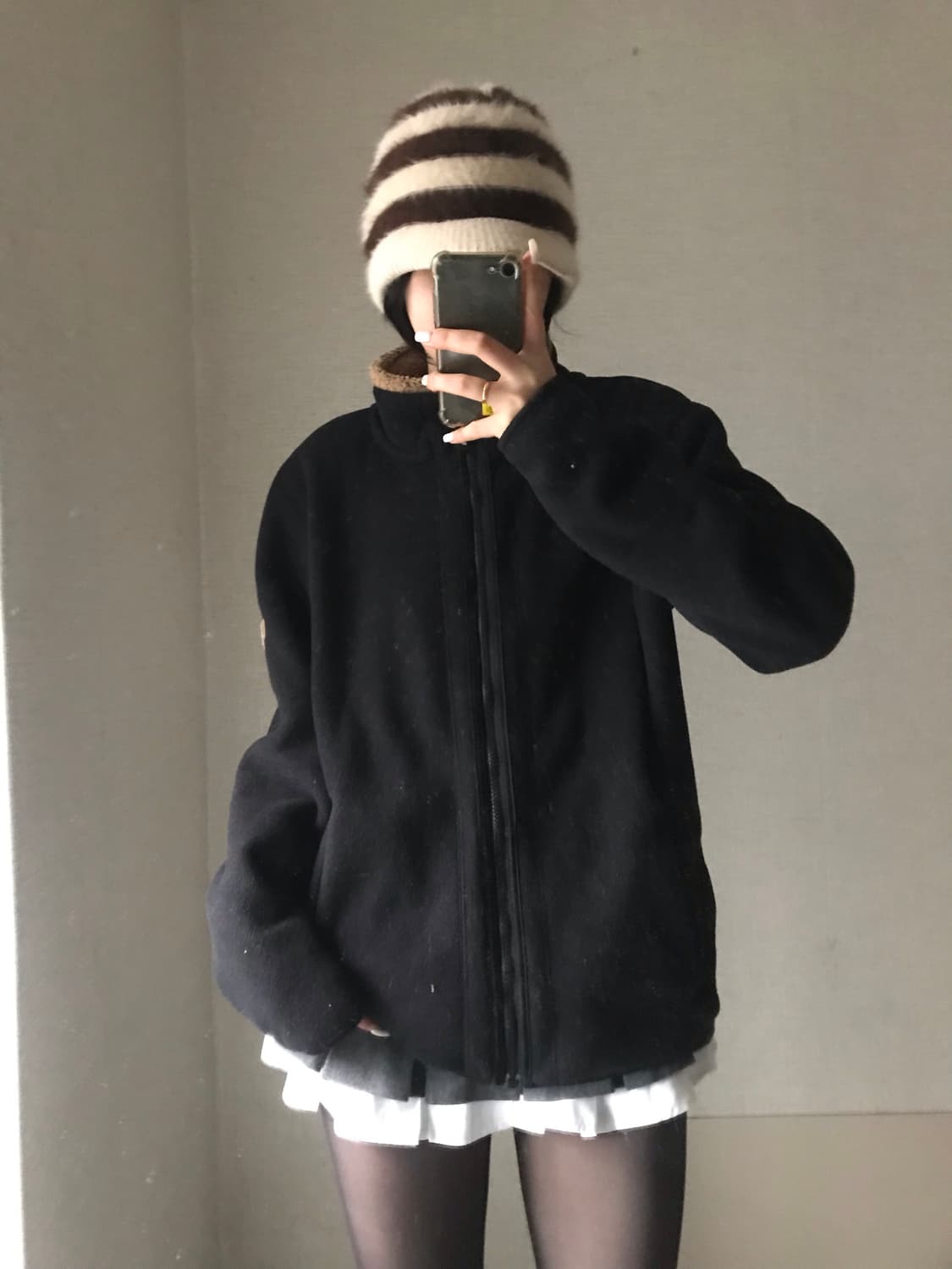 노페 블랙 후리스 상품이미지2