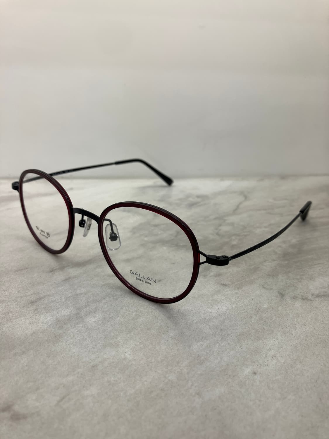 갤랑 GALLAN 블랙 와인 솔텍스 라운드 메탈테 안경 상품이미지7