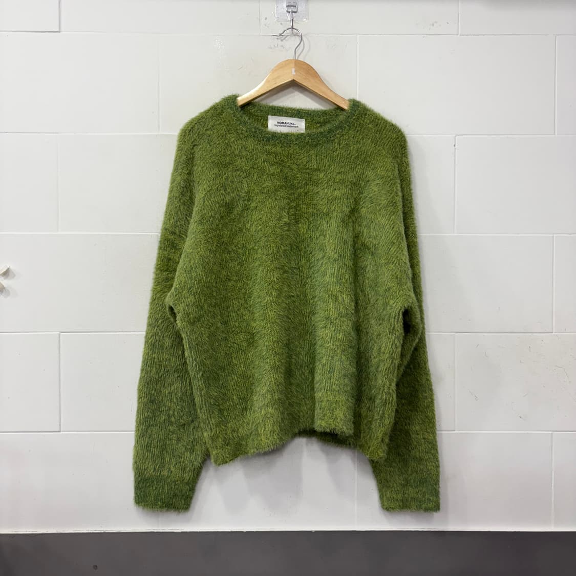 노매뉴얼 헤어리 그린 니트 상품이미지1