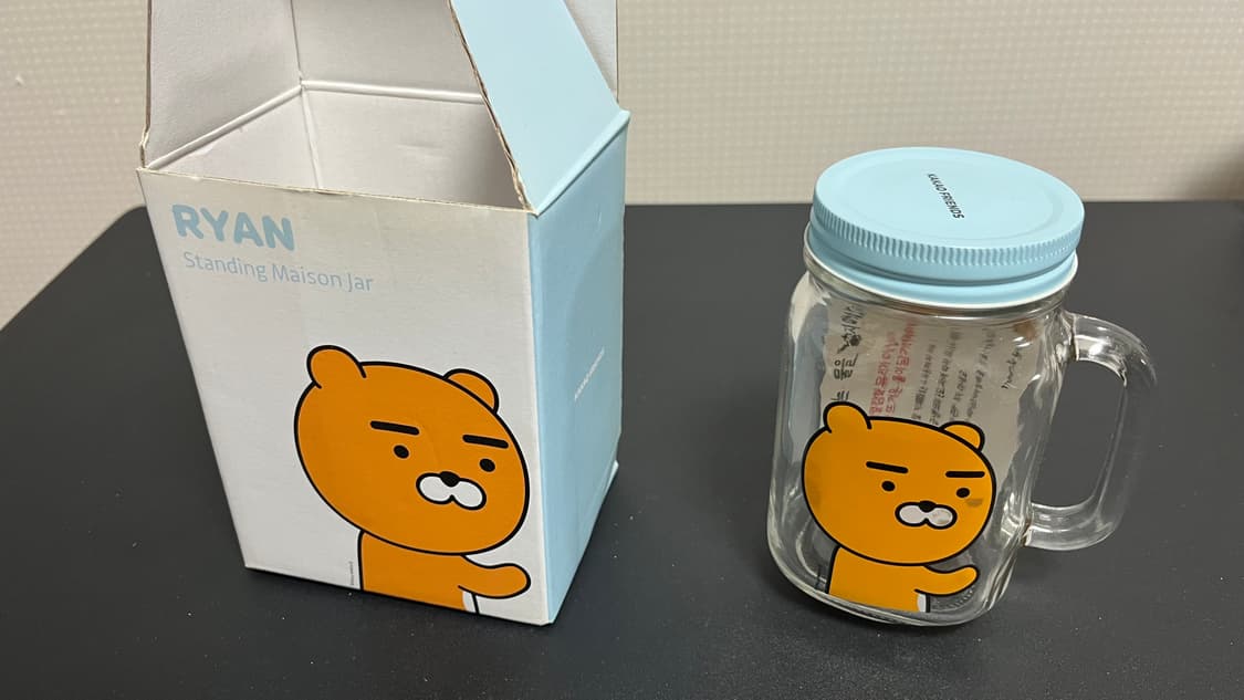 카카오프렌즈 라이언 유리컵 텀블러 메종자 상품이미지1