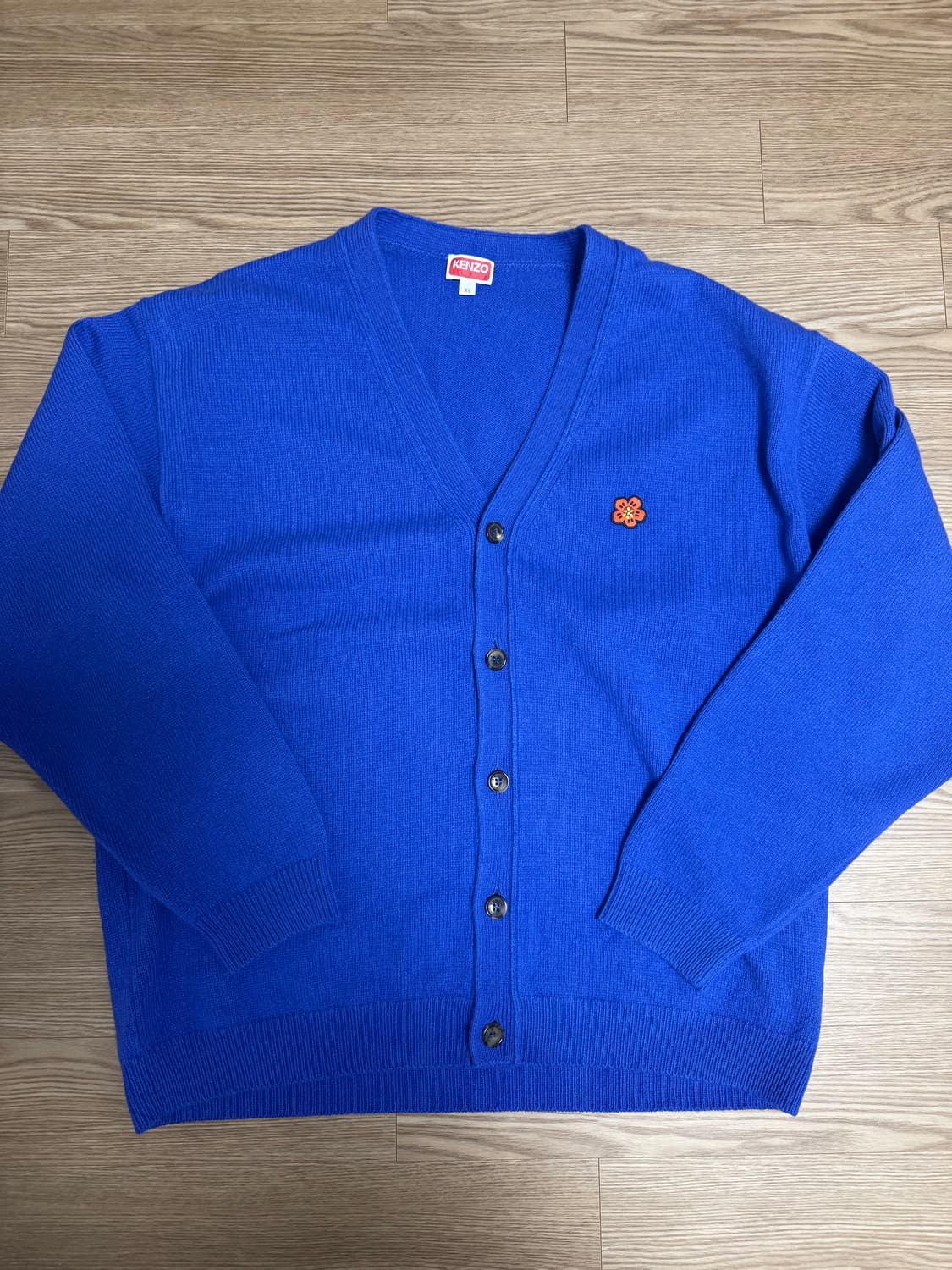 KENZO 겐조 플라워 블루가디건 XL 상품이미지1