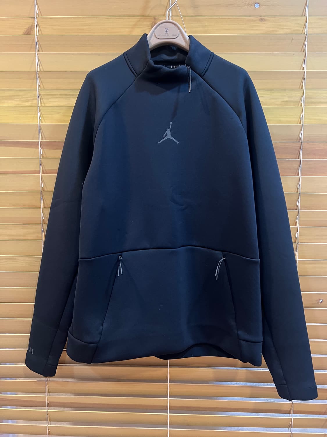 나이키 남성 블랙 하이브리드 스웻티셔츠 하프집업 트레이닝티셔츠 상품이미지2