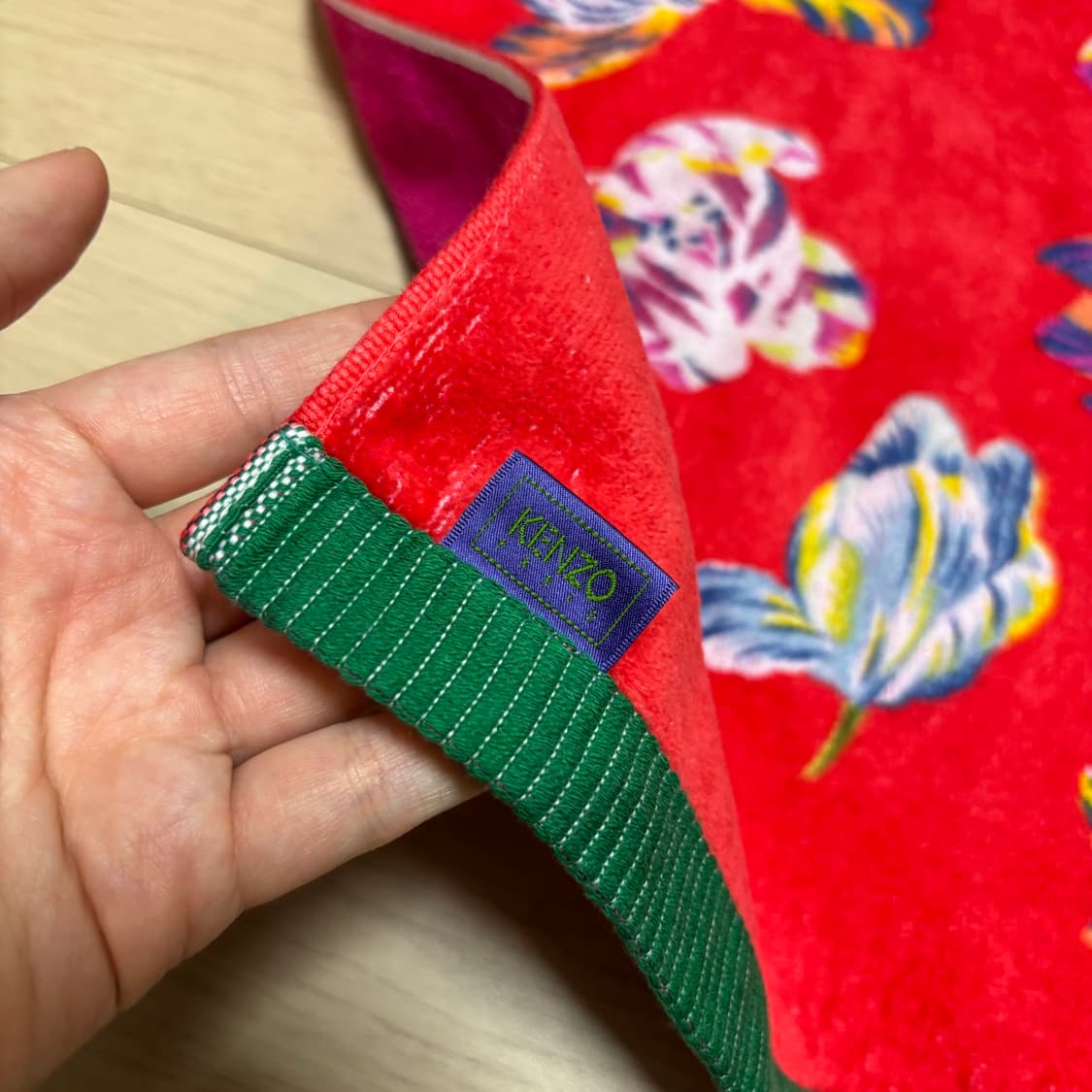 KENZO 겐조 플라워 패턴 타월 손수건 일본제 상품이미지3