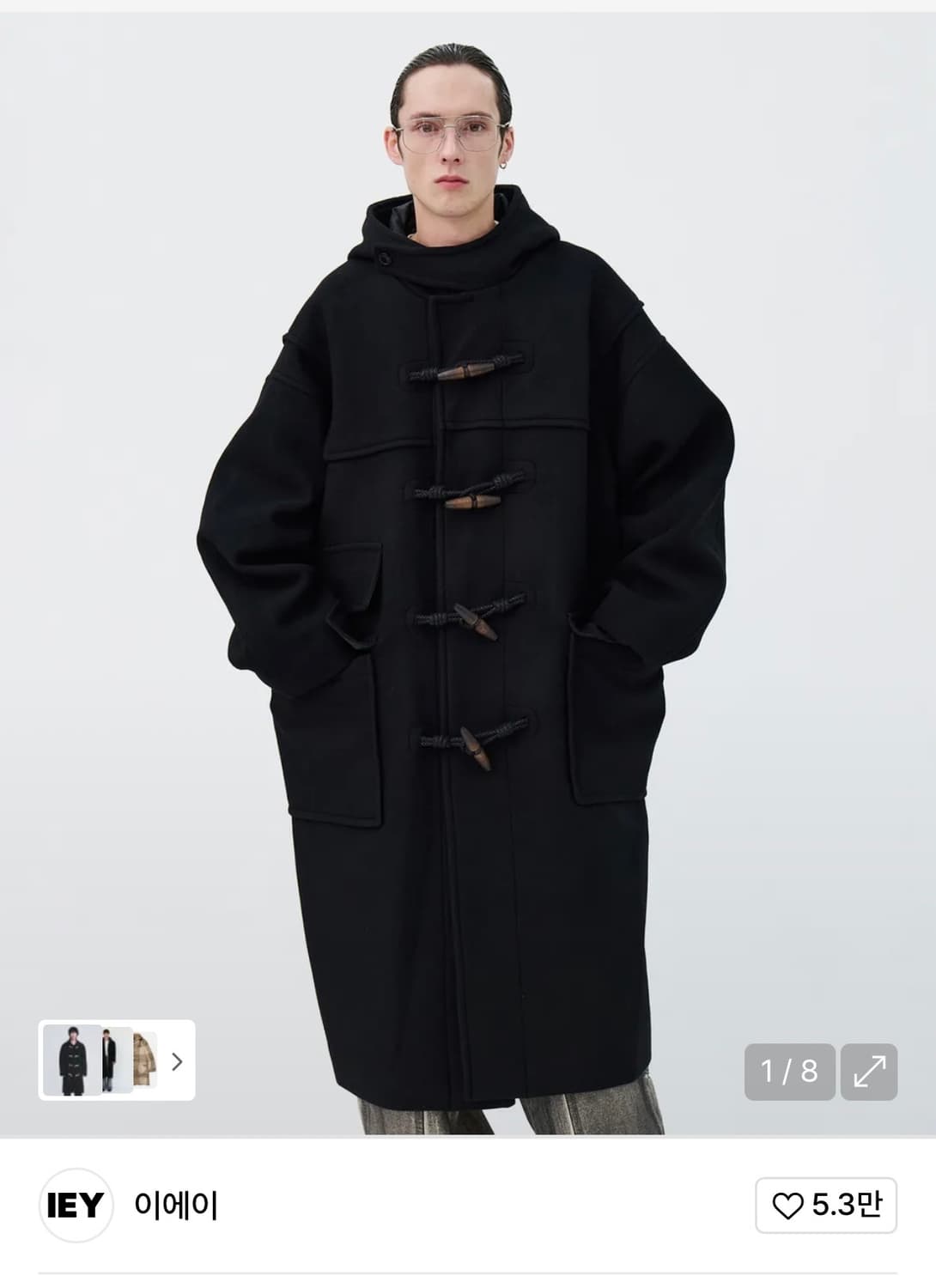 이에이 MAXI DUFFLE COAT 블랙 m 상품이미지1