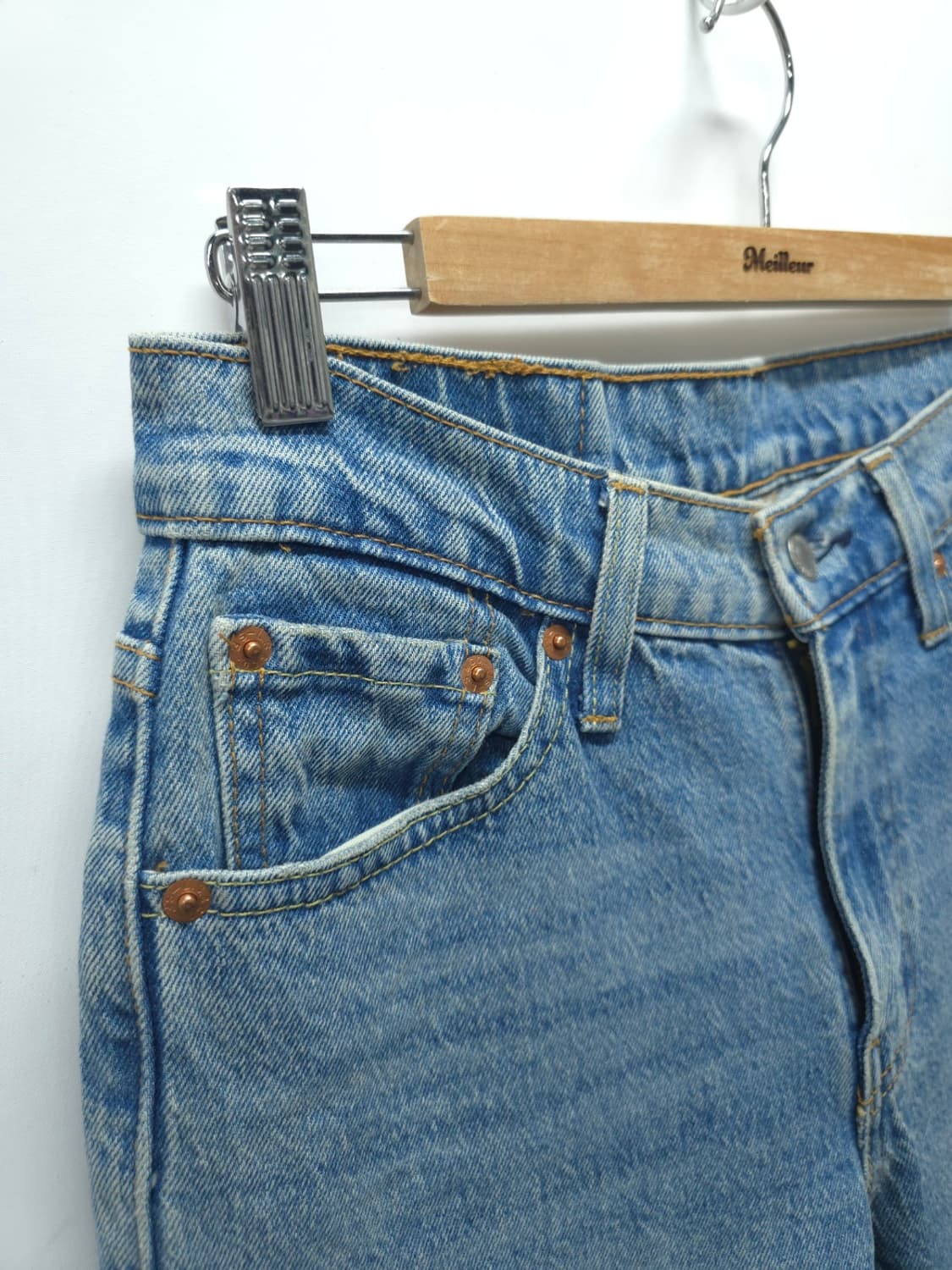 리바이스 여성 513 슬림 스트레이트 중청 데님 (28사이즈) 상품이미지4