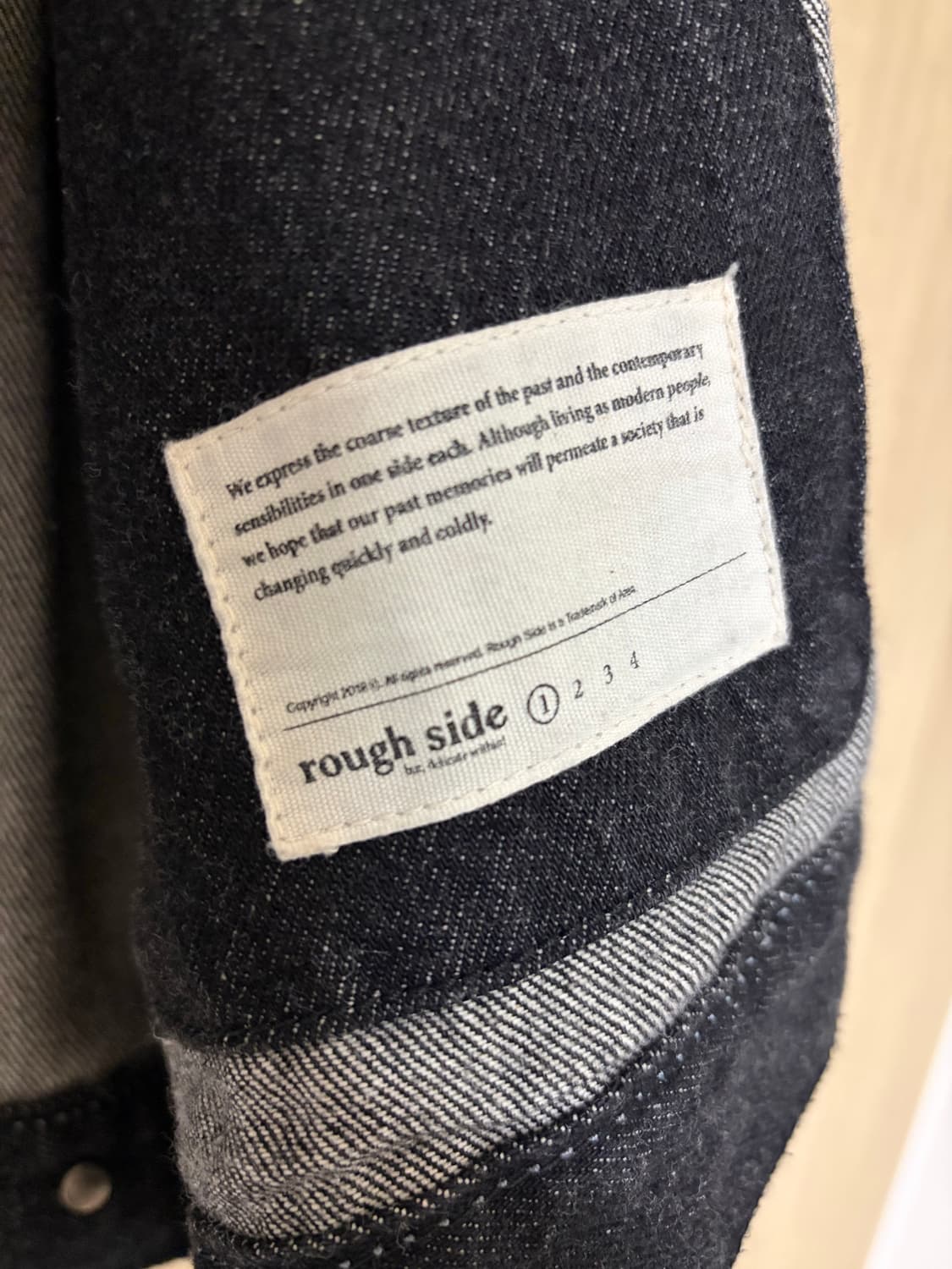 러프사이드 드레이프 데님 자켓 블랙 1사이즈 상품이미지2