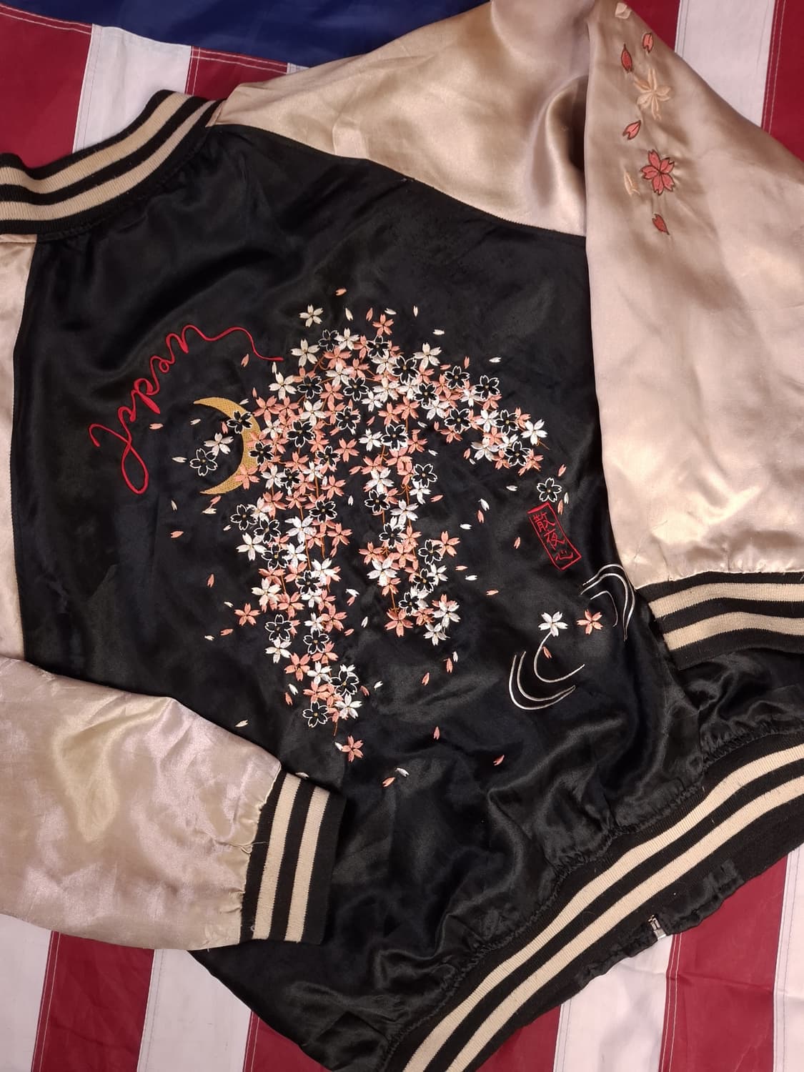 오리지날 재패니즈 벚꽃 자수 수베니어 스카잔 상품이미지2