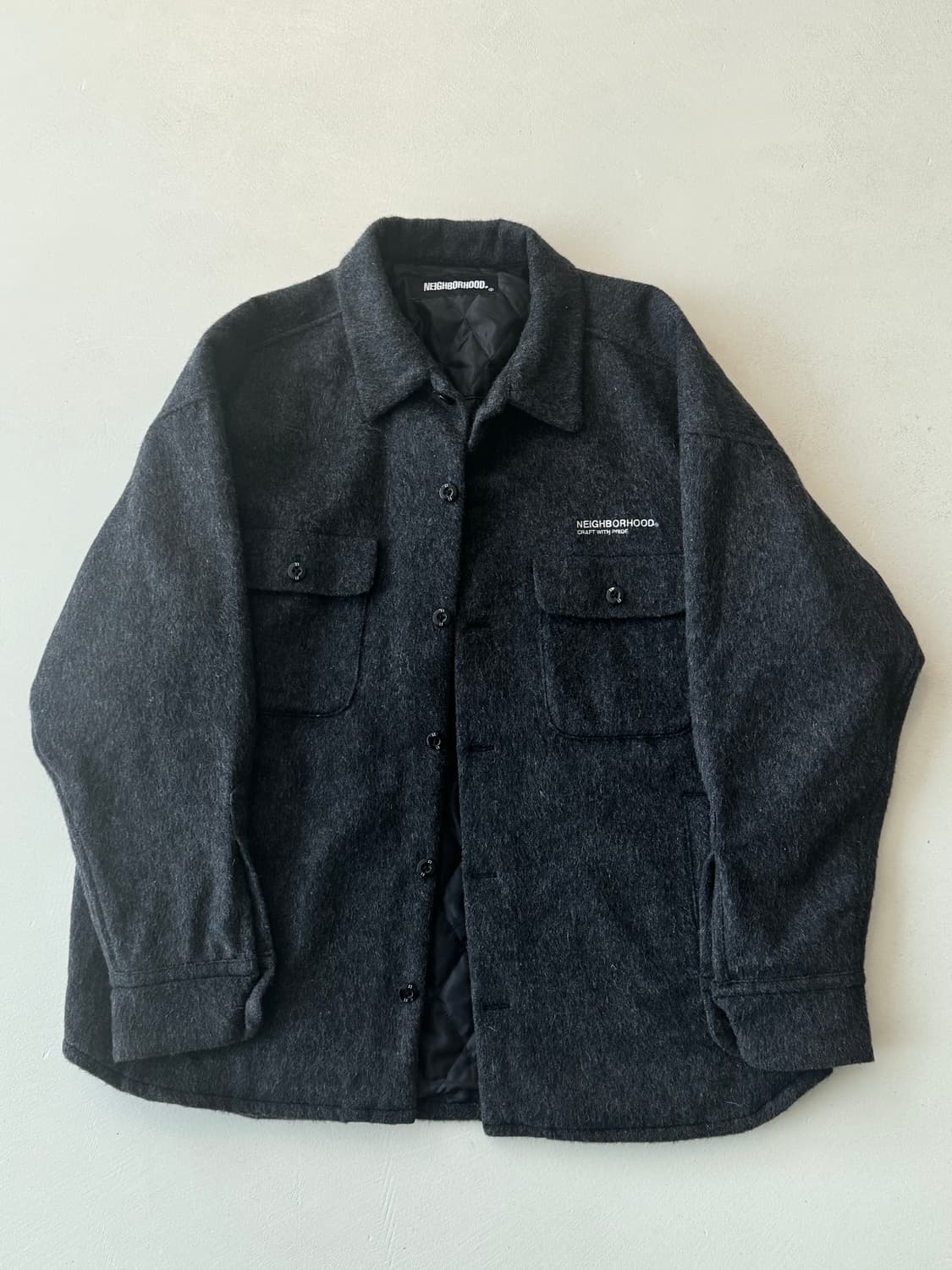 네이버후드 워크 셔츠 자켓 다크그레이 2사이즈 상품이미지5