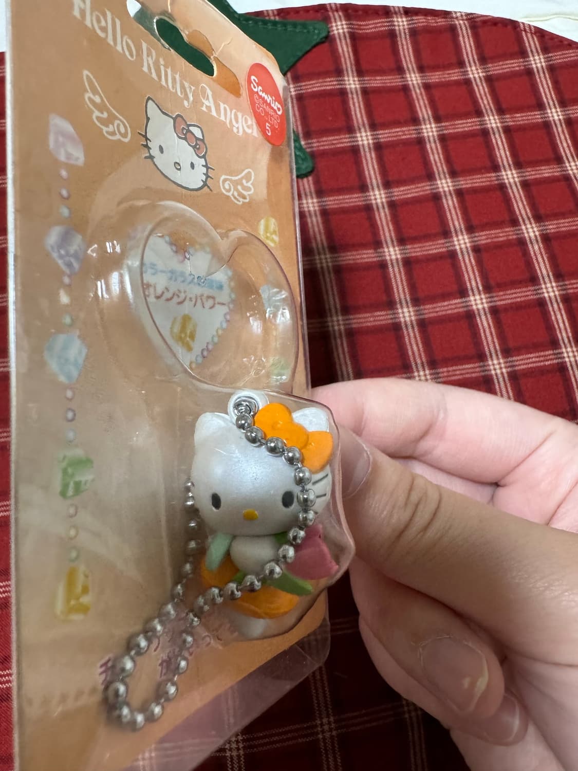 고전 헬로키티 주황 키티 피규어 키링 새상품 판매중 상품이미지2