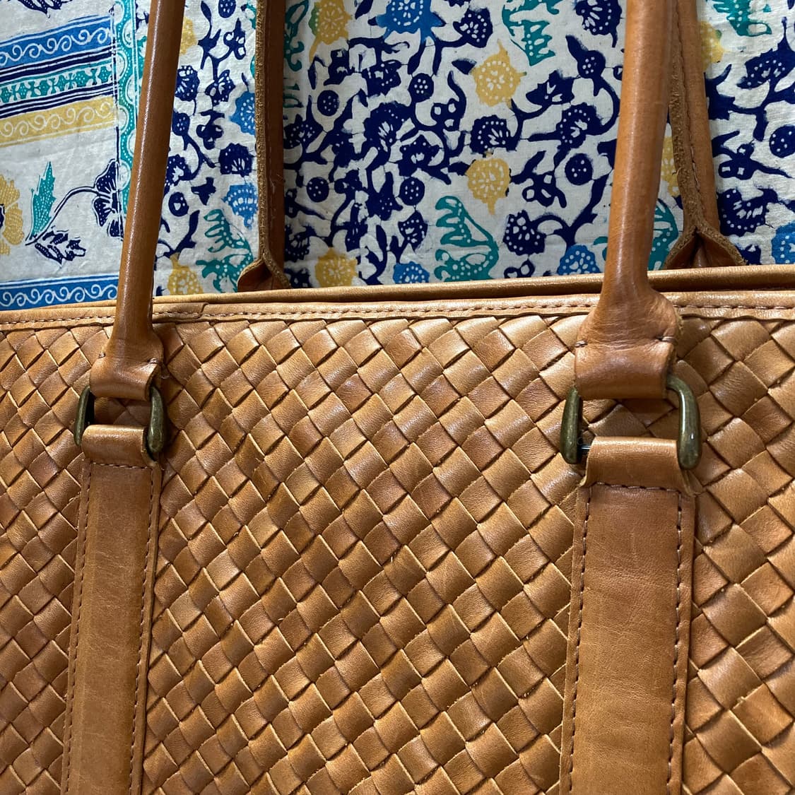 (os) 엘엘빈 우븐레더 토트백 브라운 필드앤타운 상품이미지5