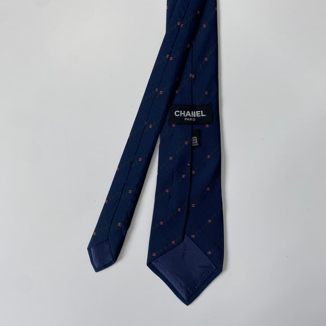 샤넬(CHANEL) 모노그램 명품 정품 넥타이 8.2cm 상품이미지3