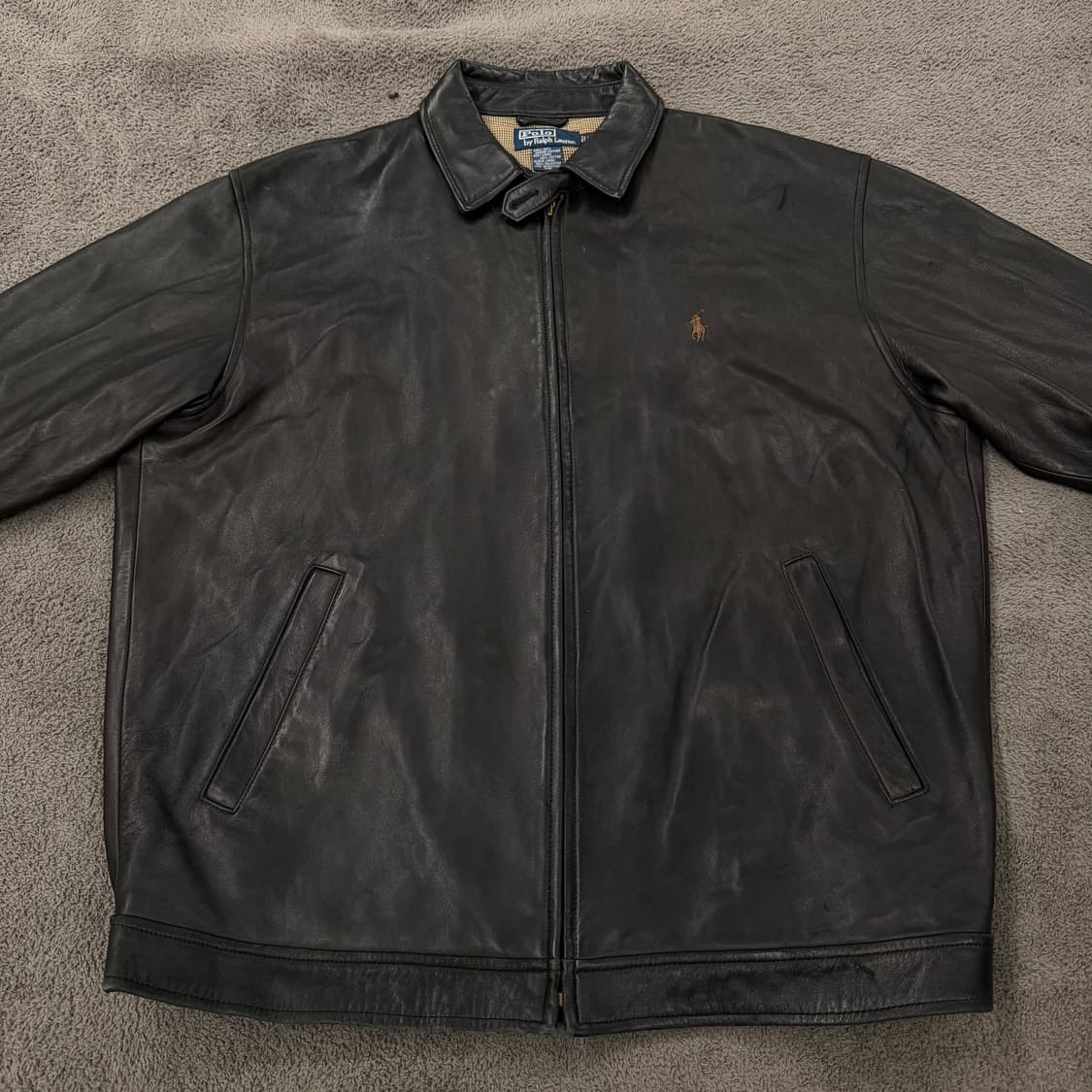[정품/L] 폴로랄프로렌 블랙 맥스웰 양가죽 레더 자켓 상품이미지3