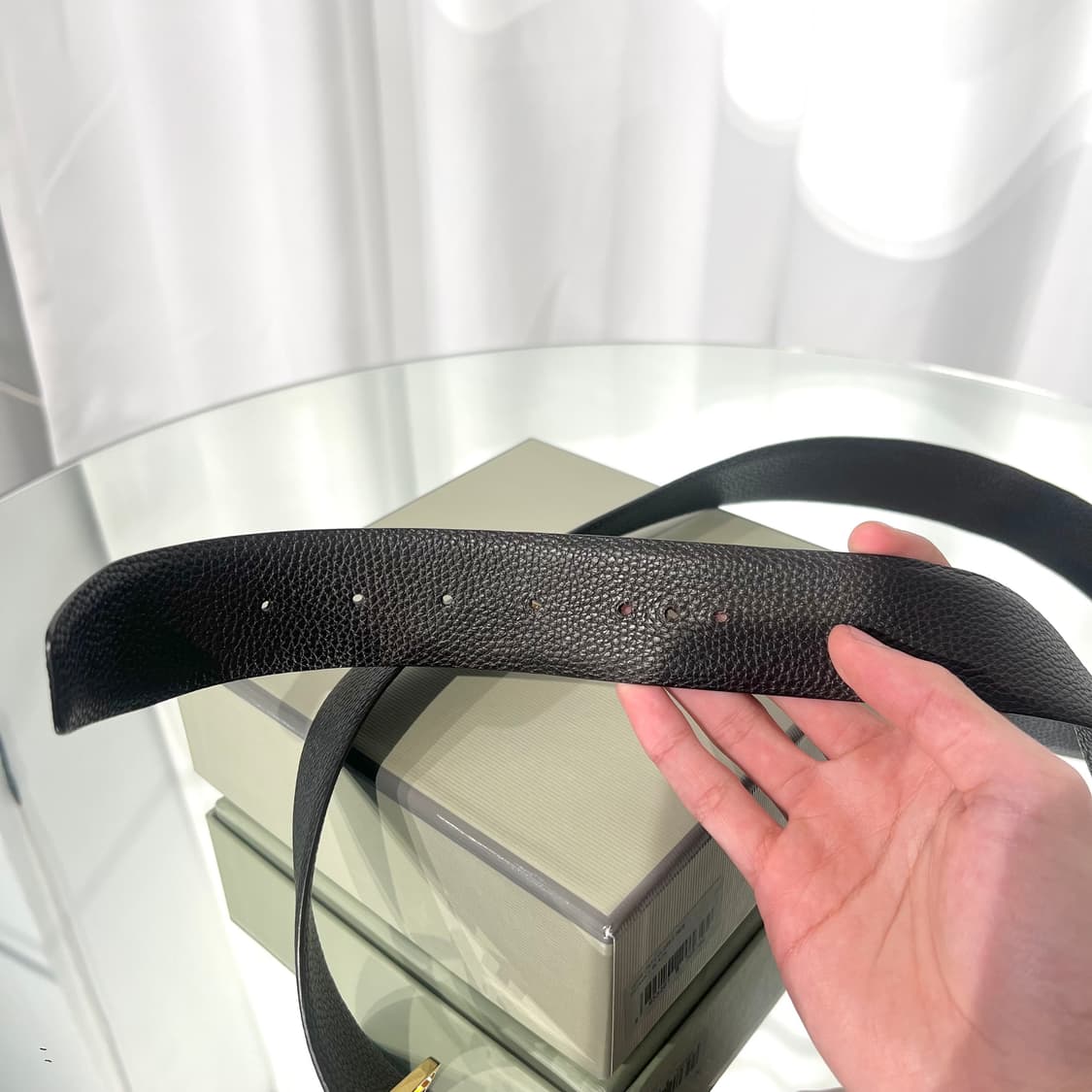 (95)톰포드 T로고 버클 금장 벨트  상품이미지5