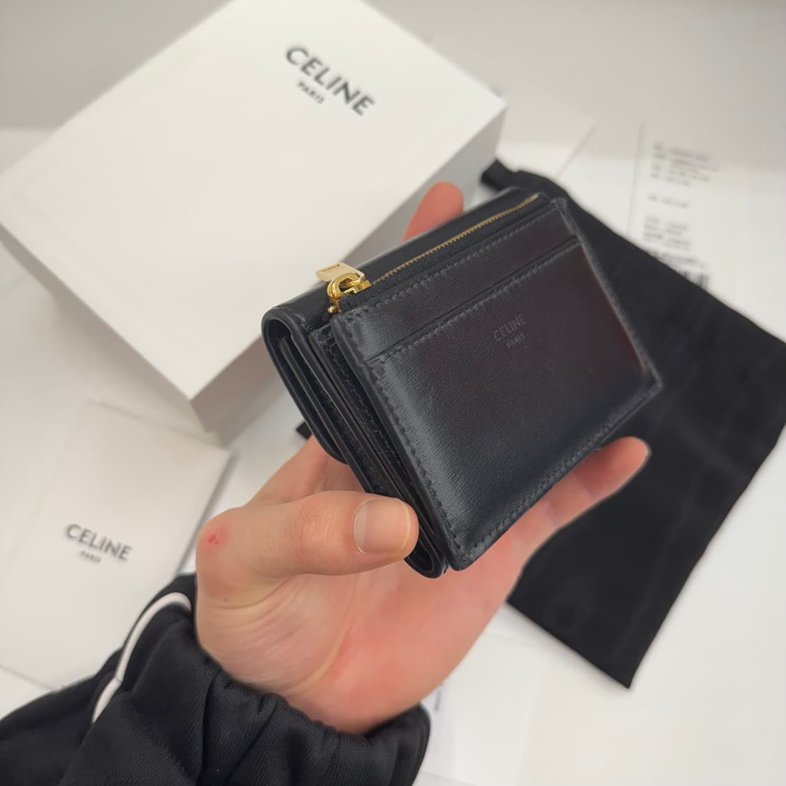 [풀박스] 셀린느 트리옹프 컴팩트 지갑 블랙 상품이미지7