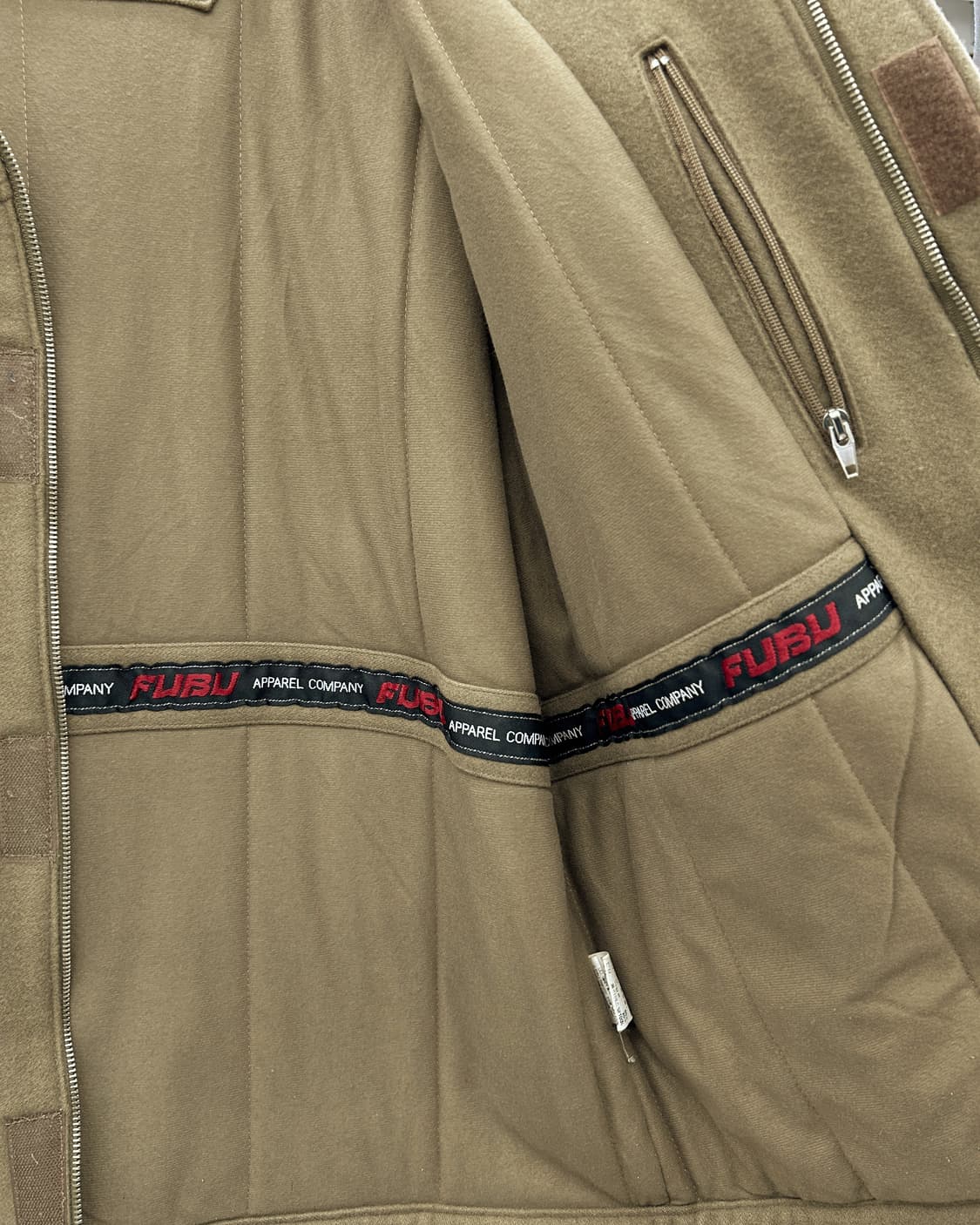 Fubu 00s 엠브로이더리 울 후드 자켓 베이지 상품이미지6