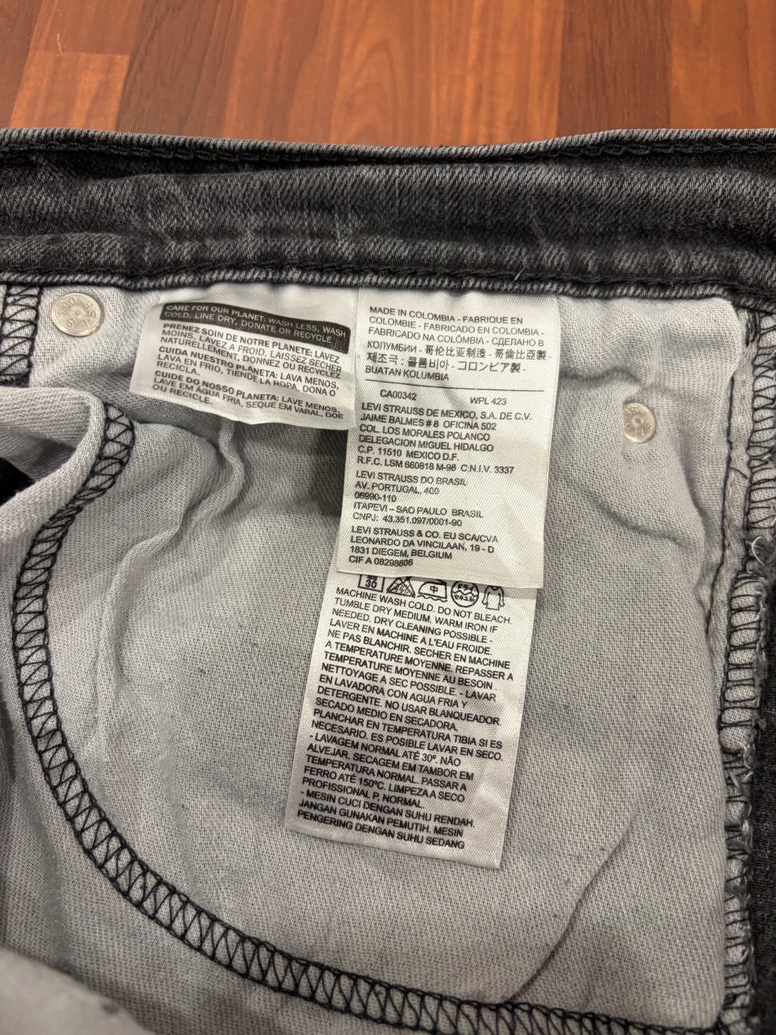 Levis 리바이스 559 흑청 데님 팬츠 (34inch) 상품이미지6