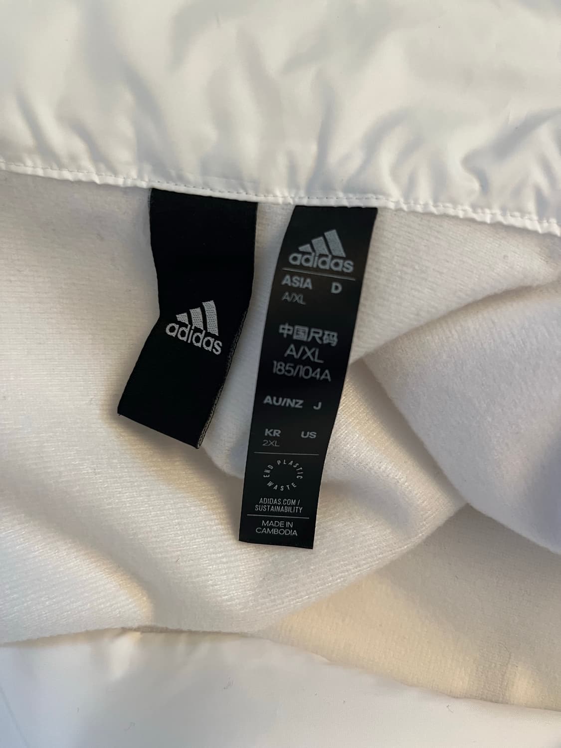 아디다스 삼선 화이트 바람막이 상품이미지3