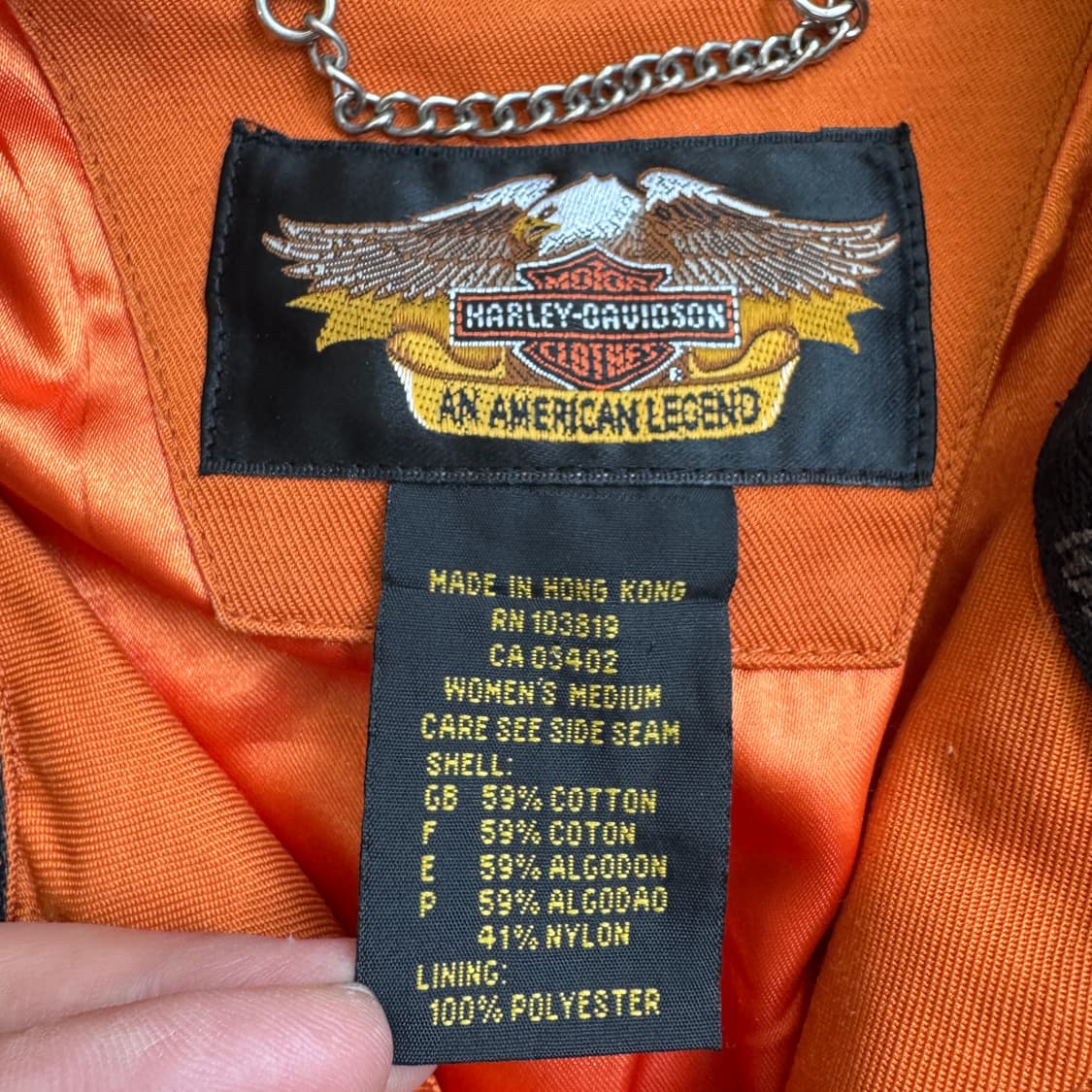 할리데이비슨 Y2K 코튼 바이커 자켓 상품이미지6