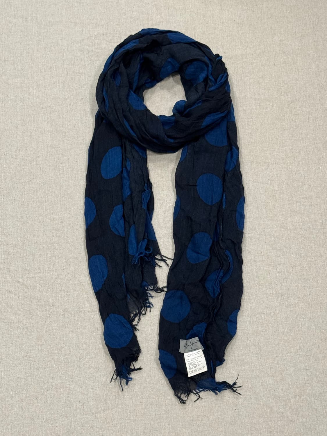 요지야마모토 뿌르옴므 15aw 도트 머플러 상품이미지1