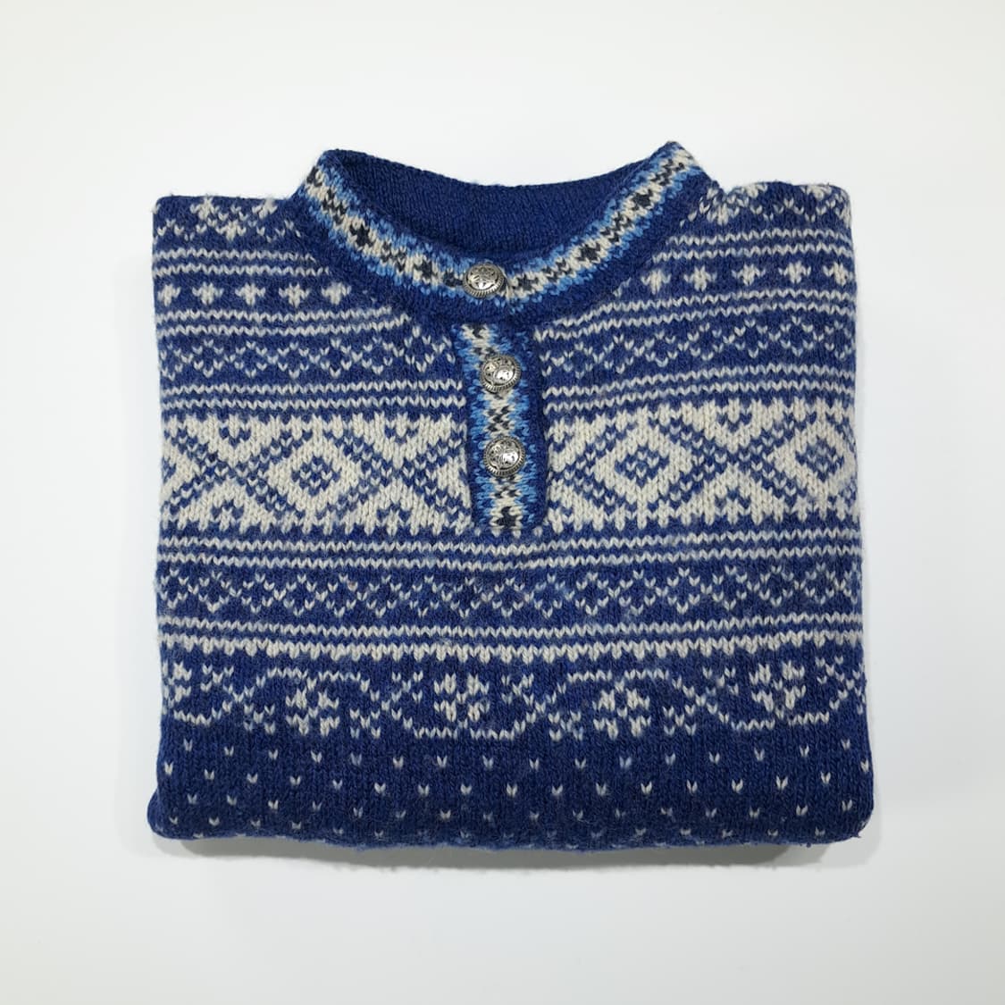 CL072 L 엘엘빈 미국판 울 혼방 노르딕 헨리넥 니트 상품이미지6