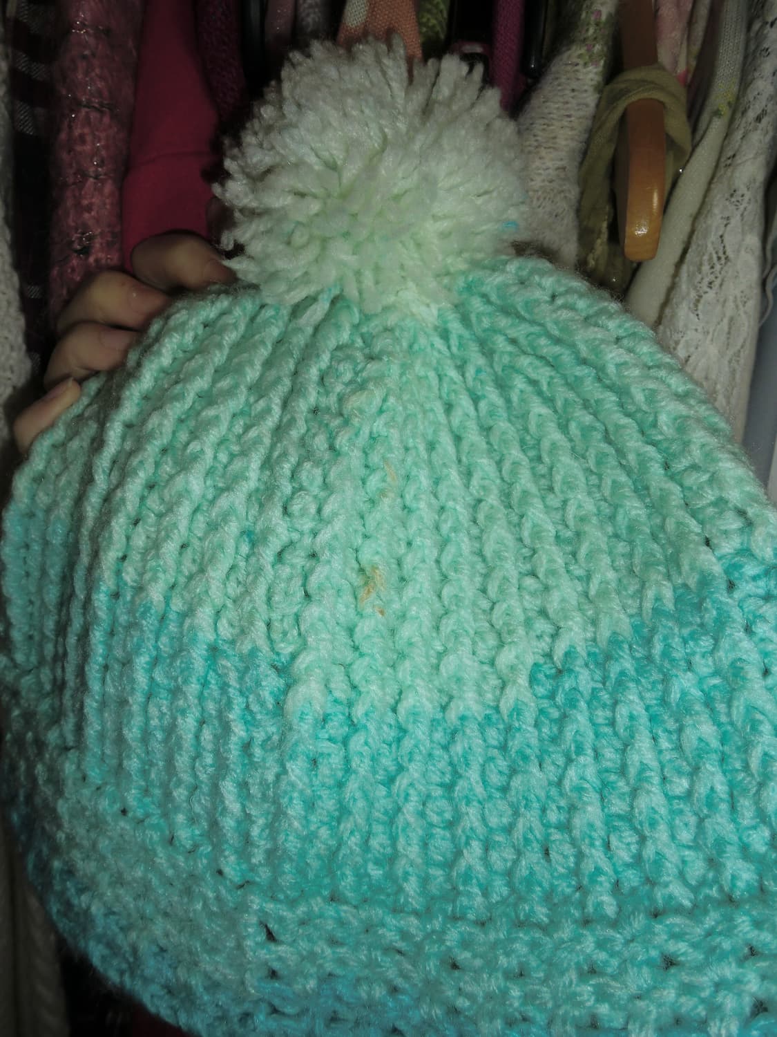 민트 폼폼 비니 빈티지 러블리 니혼진 모리걸 하구미 상품이미지2