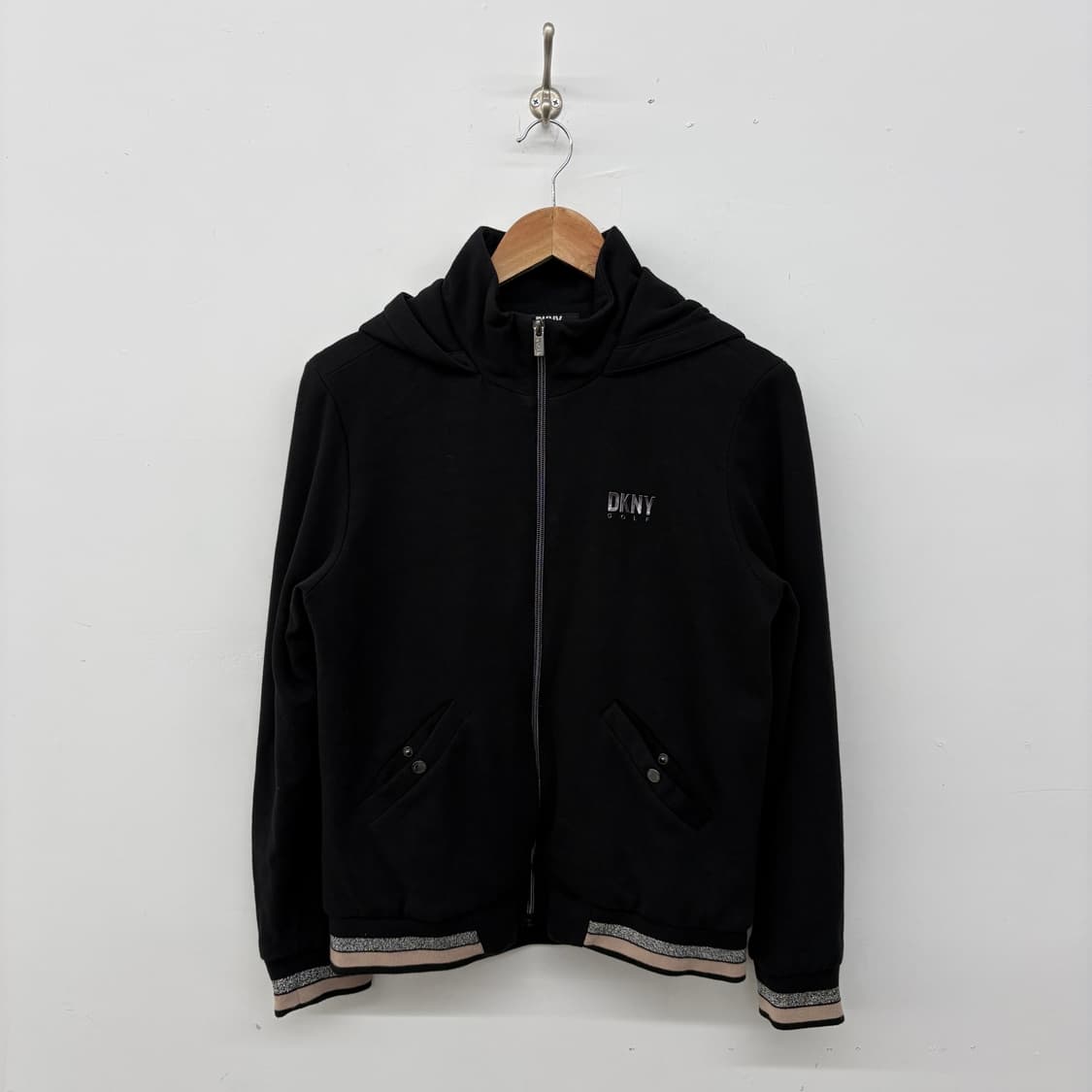 DKNY 골프 블랙 후드 집업 자켓 여성 M 상품이미지1