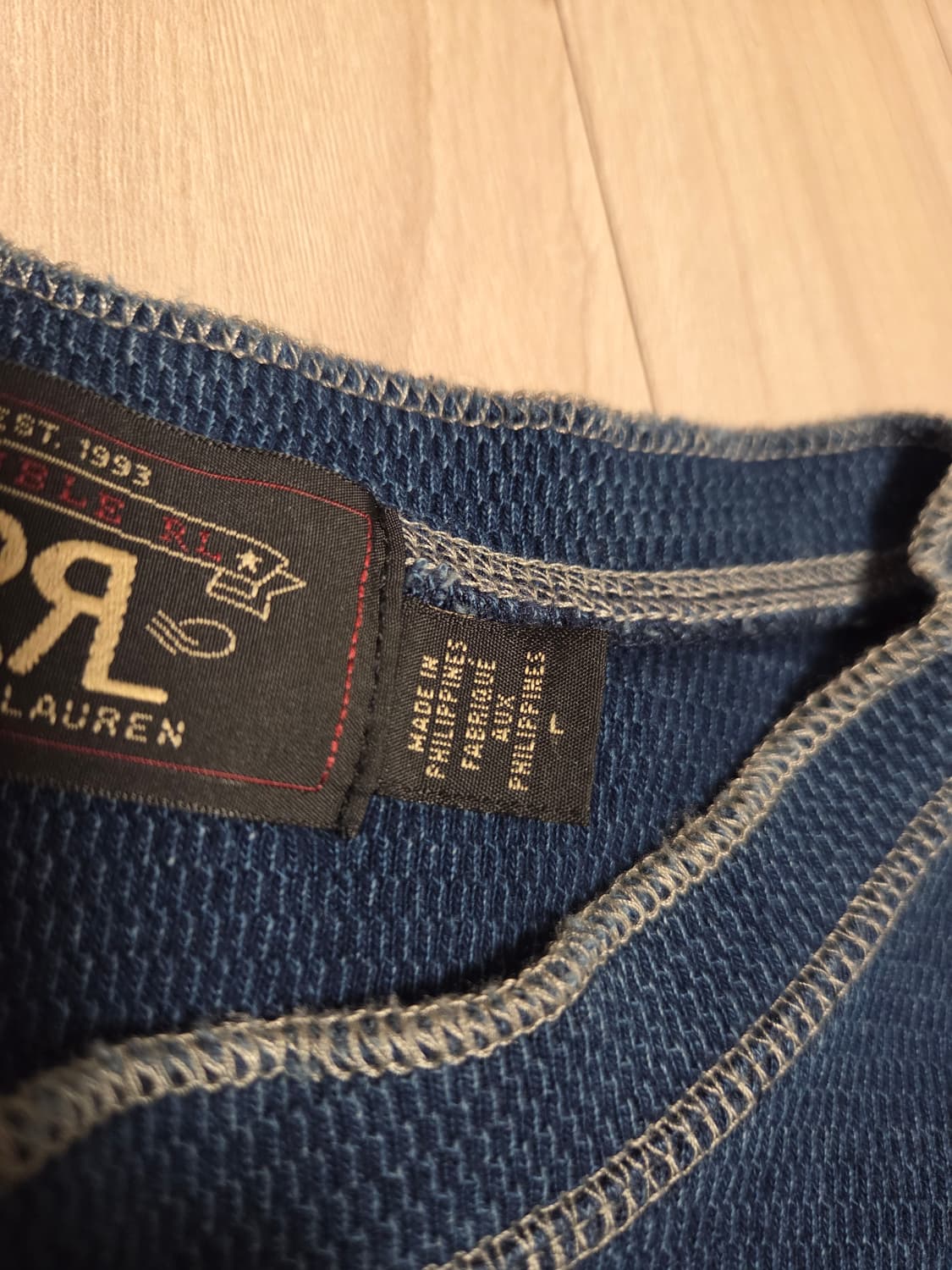 RRL 더블알엘 인디고 헨리넥 반팔 L 상품이미지6