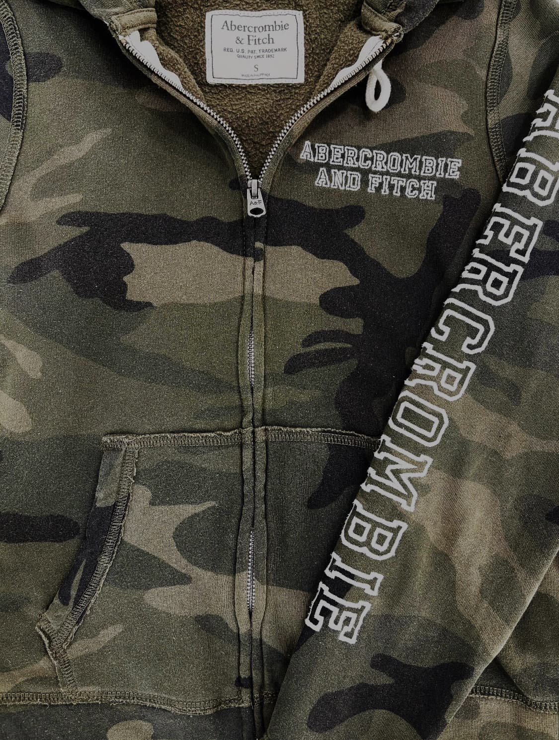 아베크롬비 카모 후드집업 딱붙핏 상품이미지4