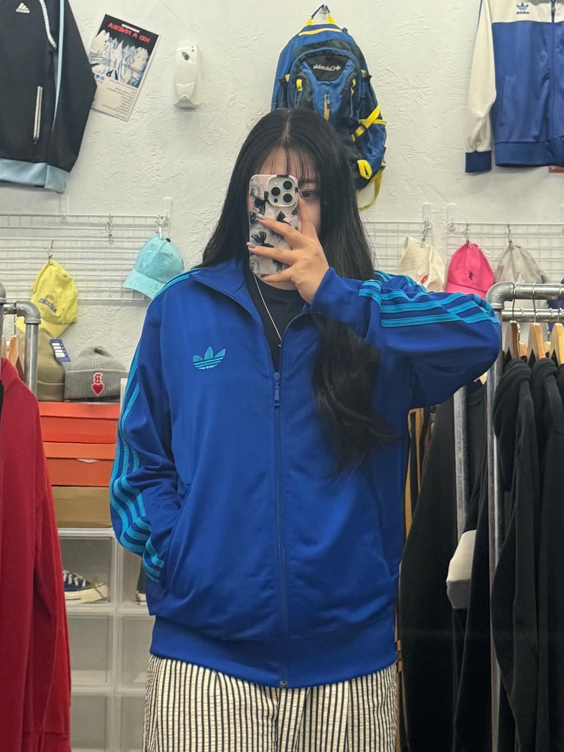 아디다스 파이어버드 아쿠아 블루 트랙탑 져지 XXL 상품이미지2