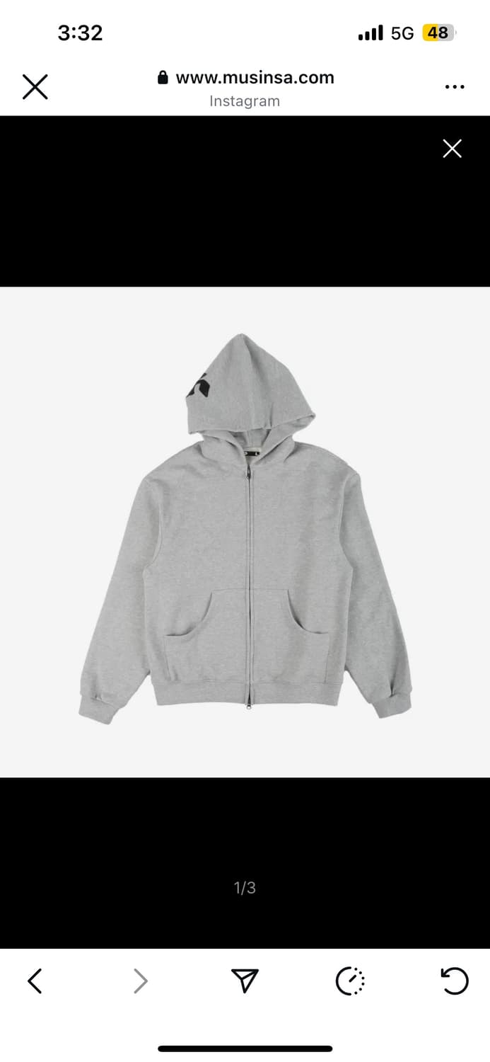 [ERTR X 니들] 후드집업 그레이M 상품이미지1