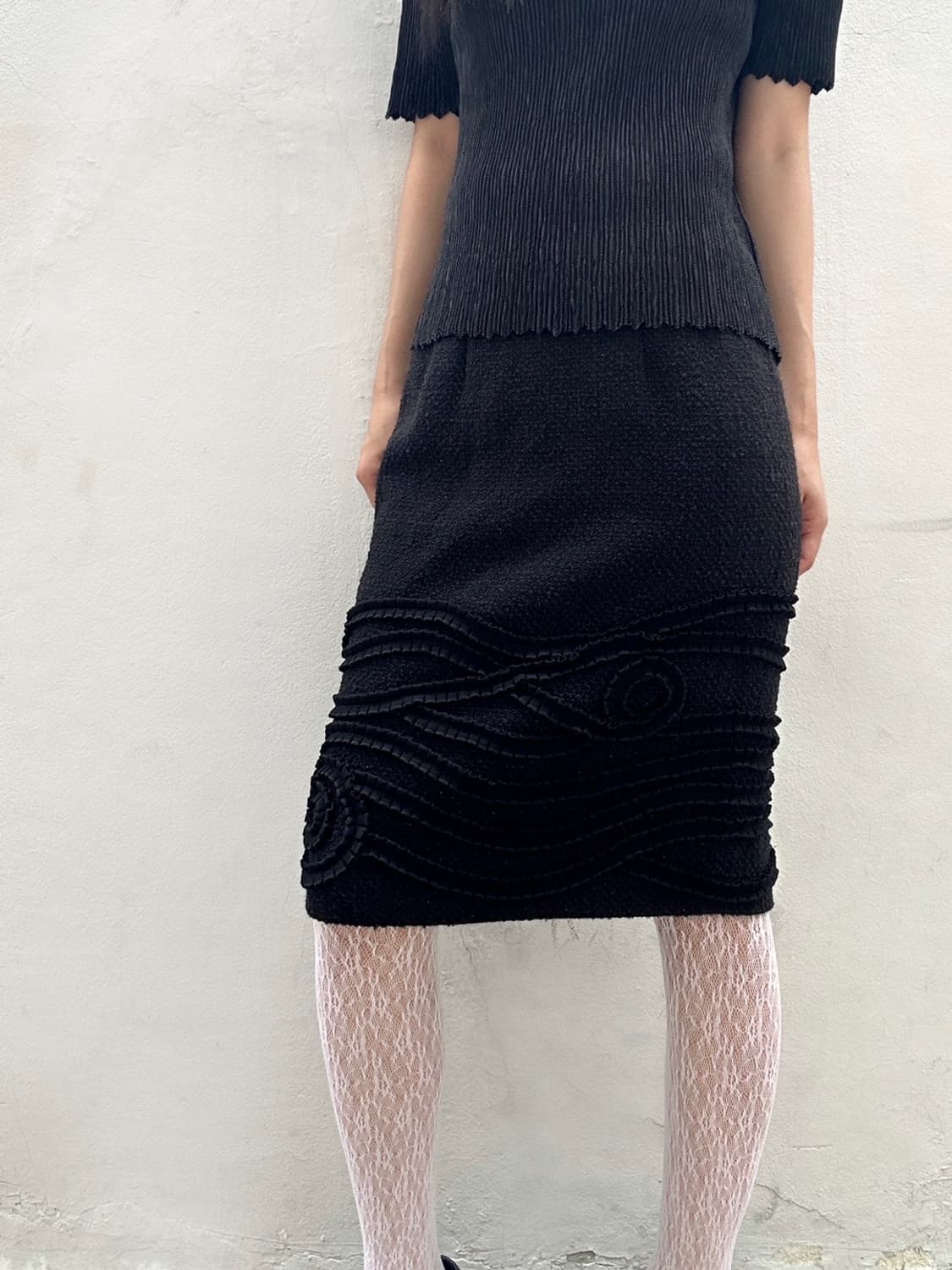 ARMANI COLLEZIONI swirl glittery skirt 상품이미지2