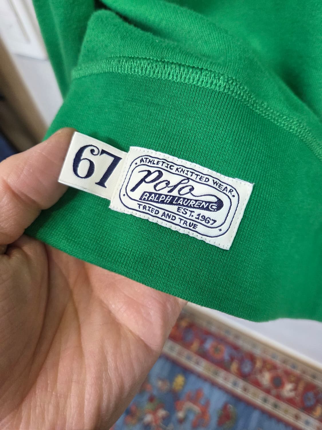 폴로랄프로렌 빅로고 기모 맨투맨 그린 sp 상품이미지4