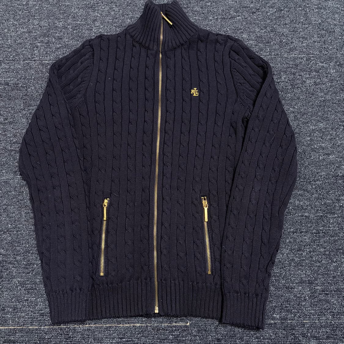 랄프로렌 그린라벨 꽈배기 니트 집업 상품이미지1