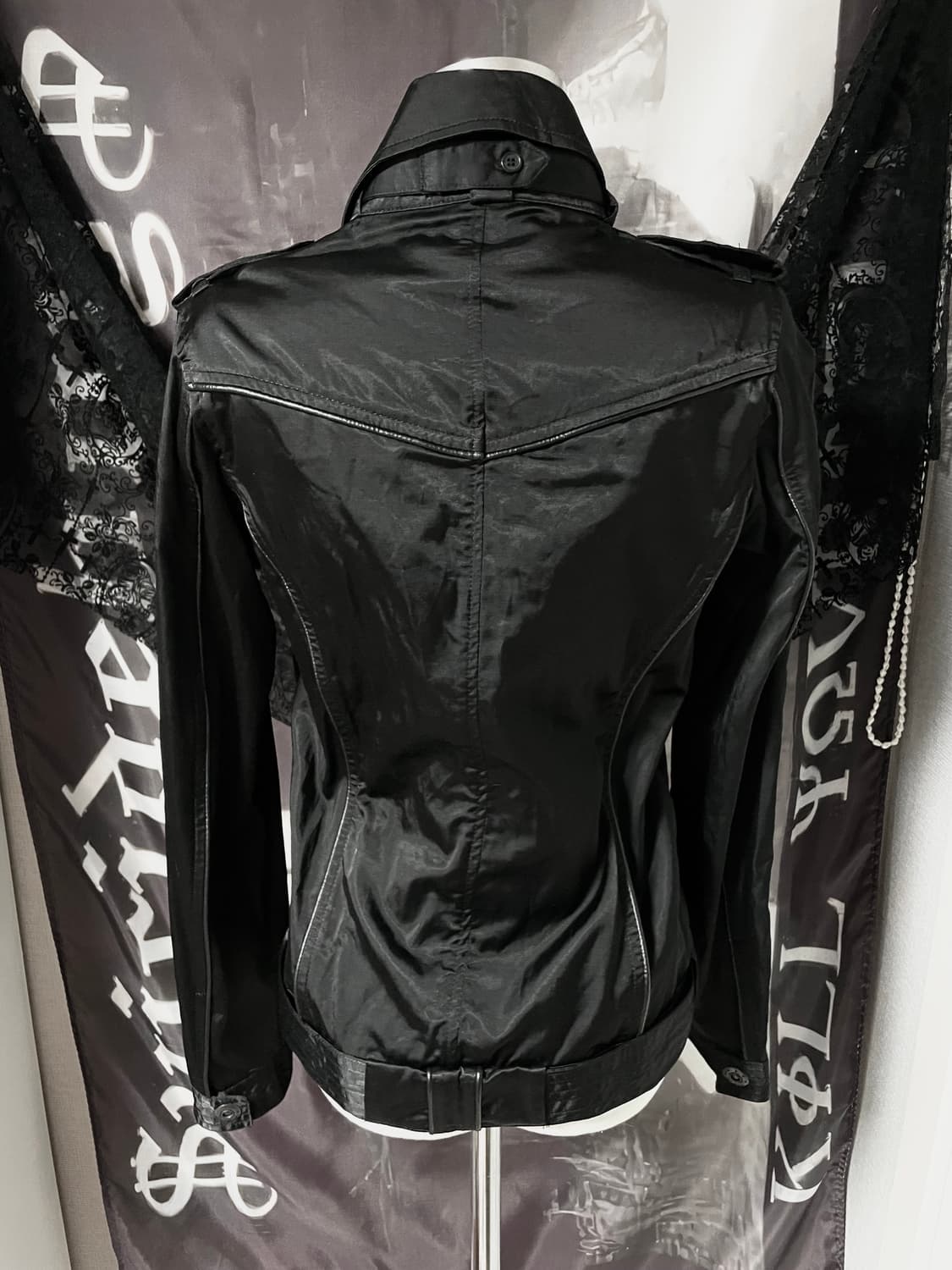 착샷o 바이커벨티드집업자켓 일본빈티지락시크펑크고스고딕버커루00s핀터나나깔 상품이미지4