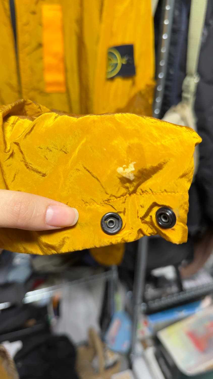 스톤아일랜드 나일론메탈 오버셔츠 옐로우 xxl 상품이미지5